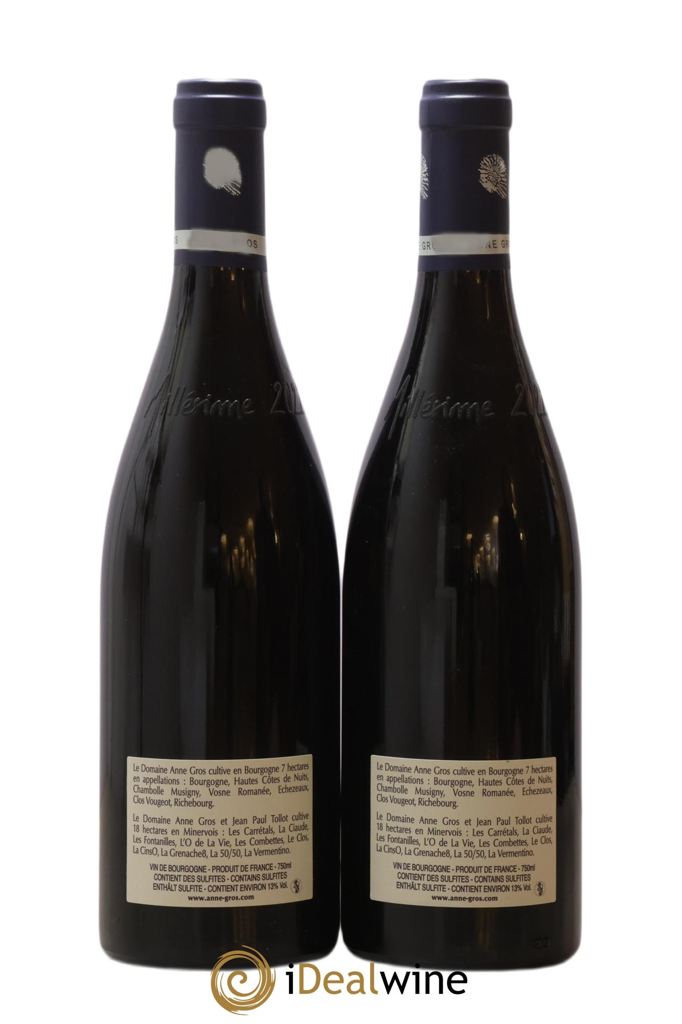 Clos de Vougeot Grand Cru Le Grand Maupertui Anne Gros 2022 - Lot of 2 bottles - 1