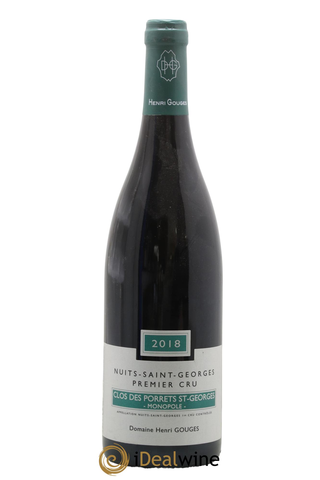 Nuits-Saint-Georges 1er Cru Clos des Porrets St Georges Henri Gouges 2018 - Lot de 1 bouteille - 0