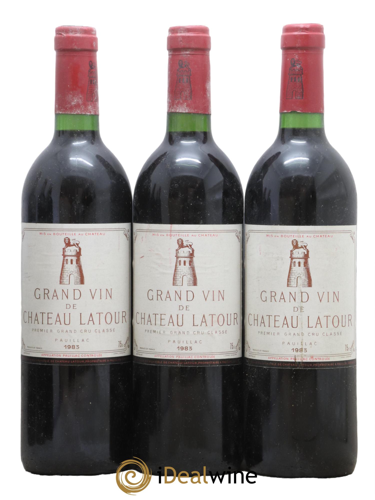 Château Latour 1er Grand Cru Classé 1983 - Lot de 3 bouteilles - 0