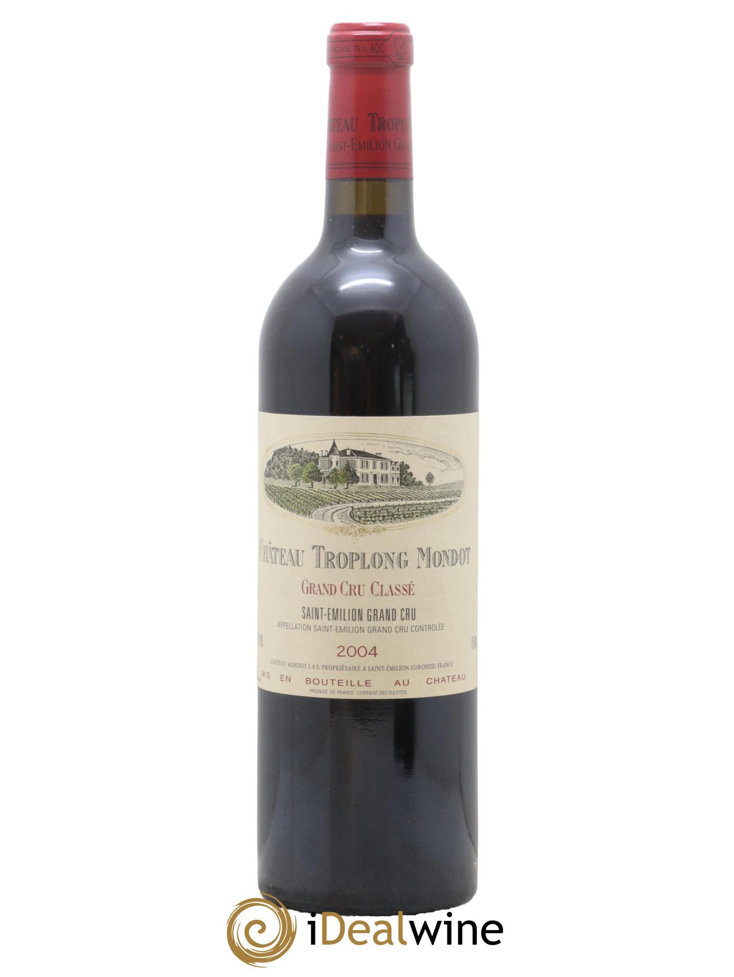 Château Troplong Mondot 1er Grand Cru Classé B 2004 - Lot de 1 bouteille - 0