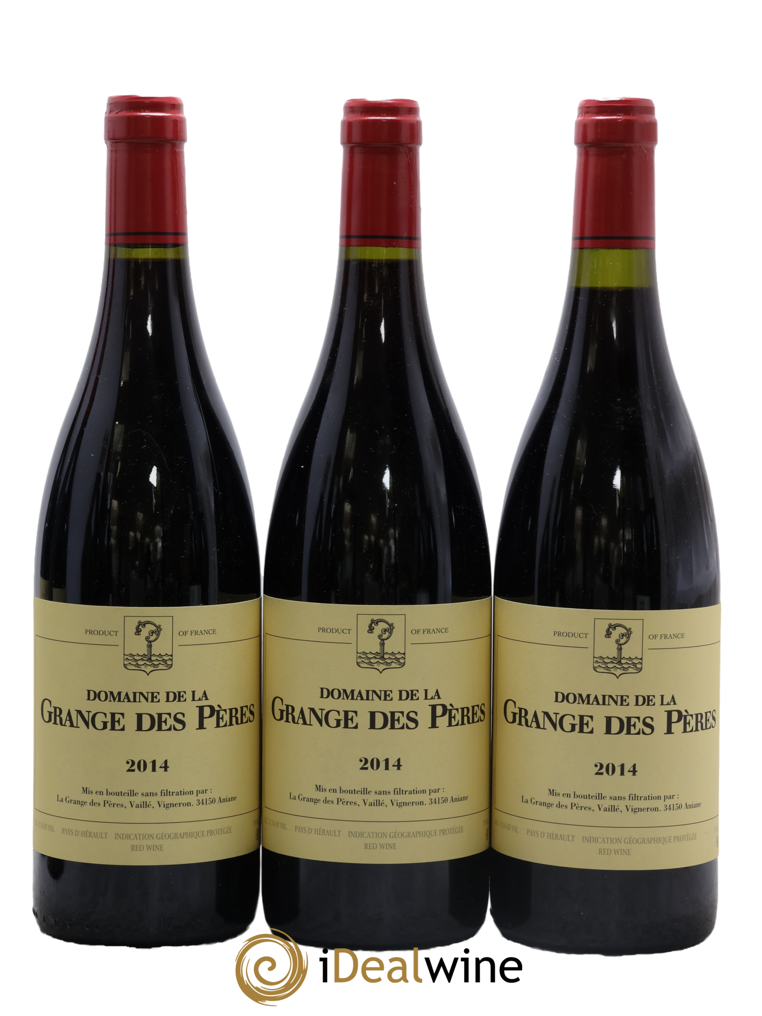 Pays d'Hérault Grange des Pères Laurent Vaillé 2014 - Lot de 3 bouteilles - 0