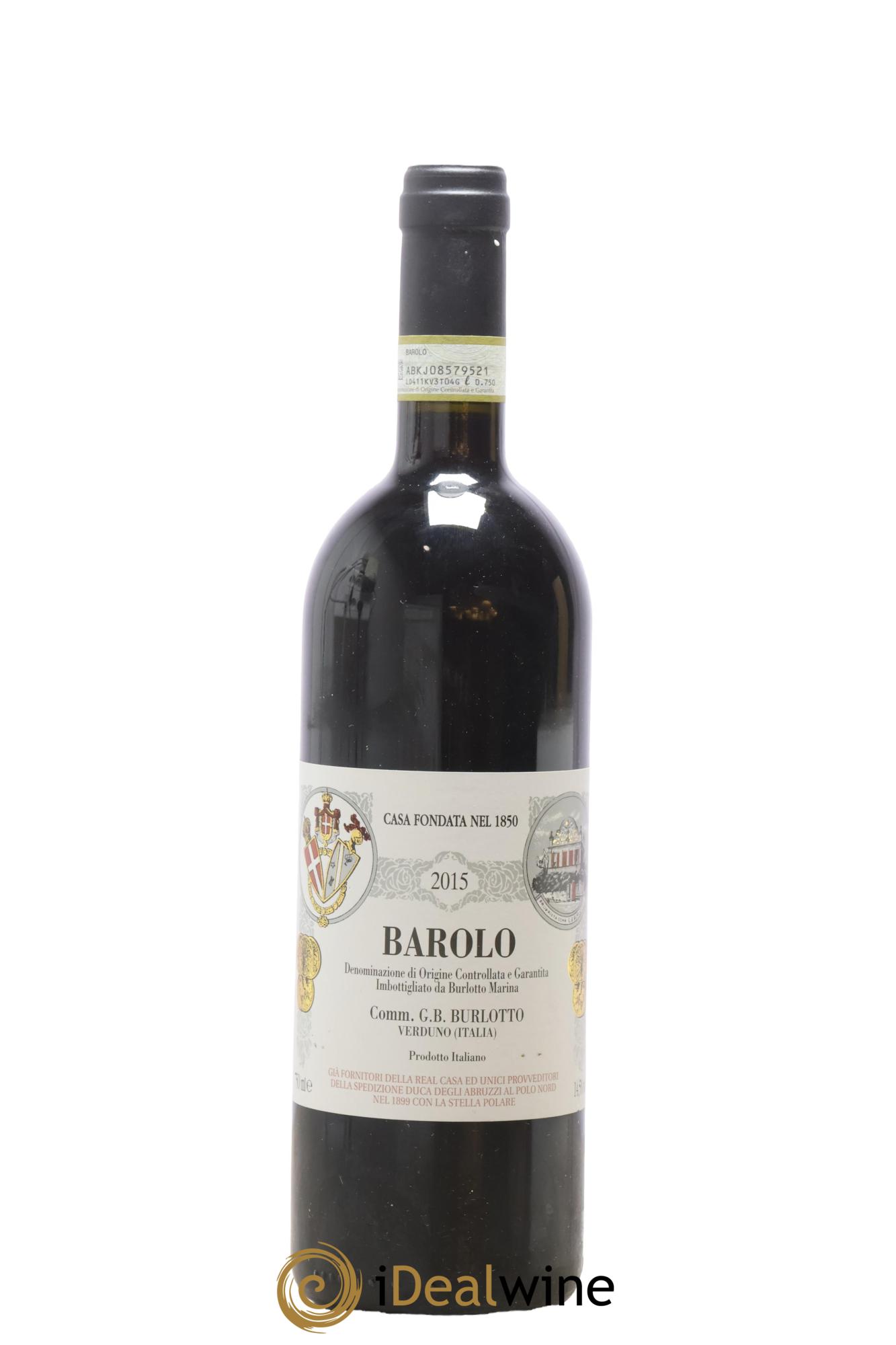 Barolo DOCG Comm. Giovan Battista Burlotto 2015 - Lot de 1 bouteille - 0