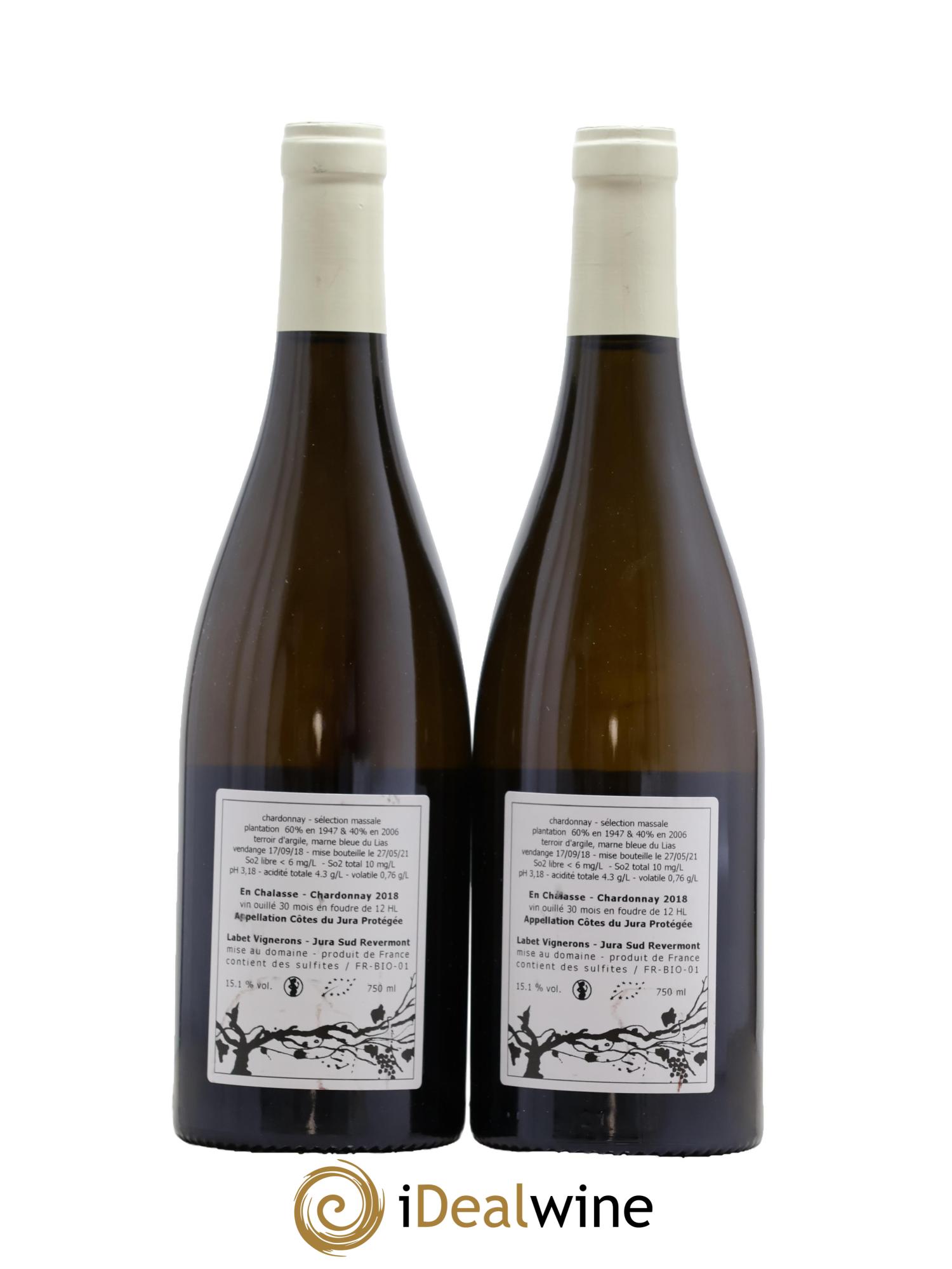 Côtes du Jura Chardonnay En Chalasse Romain - Julien - Charline Labet 2018 - Lot de 2 bouteilles - 1