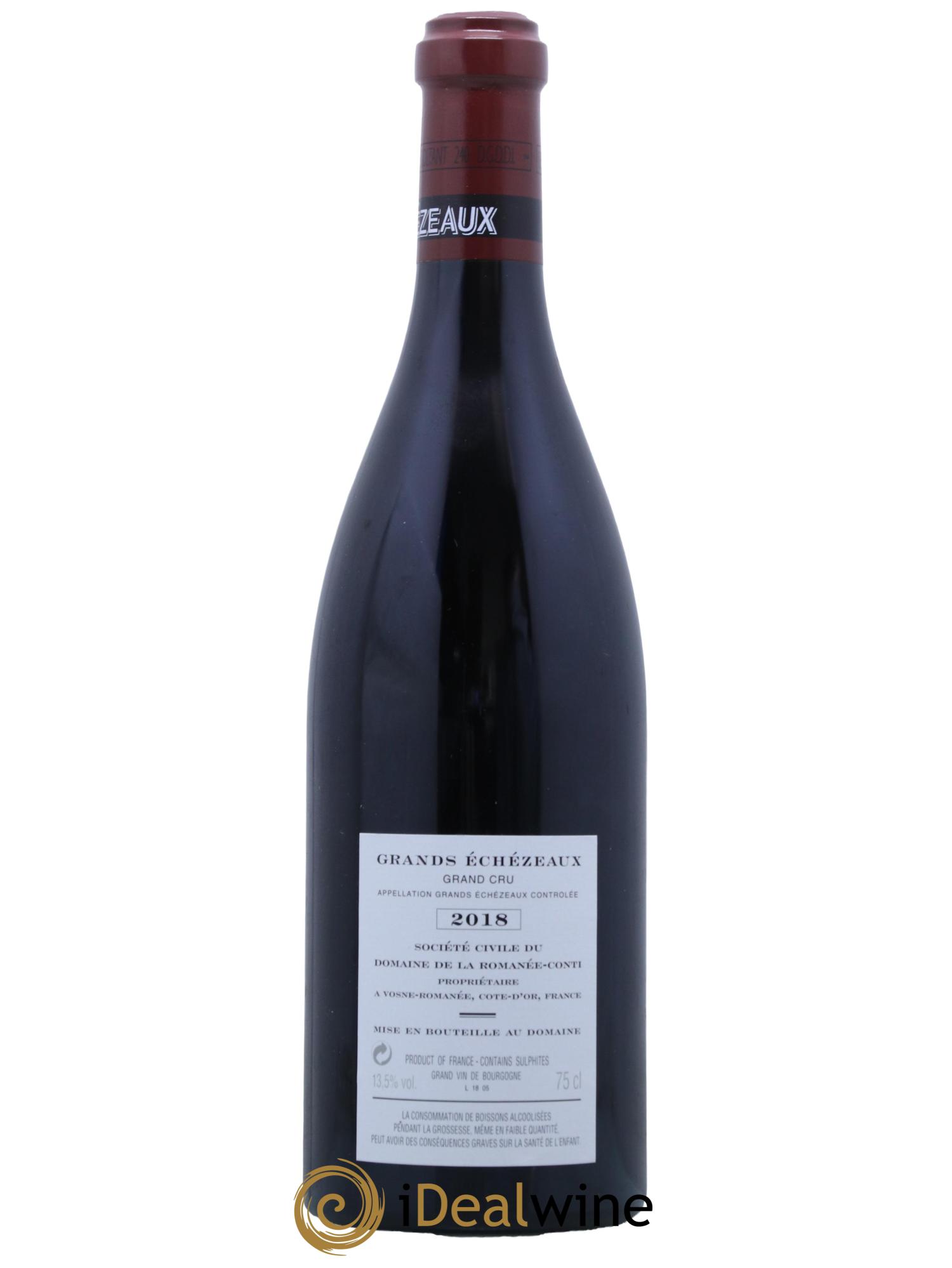 Grands-Echezeaux Grand Cru Domaine de la Romanée-Conti  2018 - Posten von 1 Flasche - 1