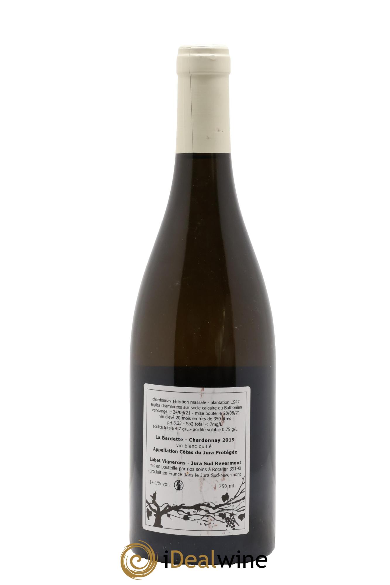 Côtes du Jura Chardonnay La Bardette Romain - Julien  - Charline Labet 2019 - Lotto di 1 bottiglia - 1