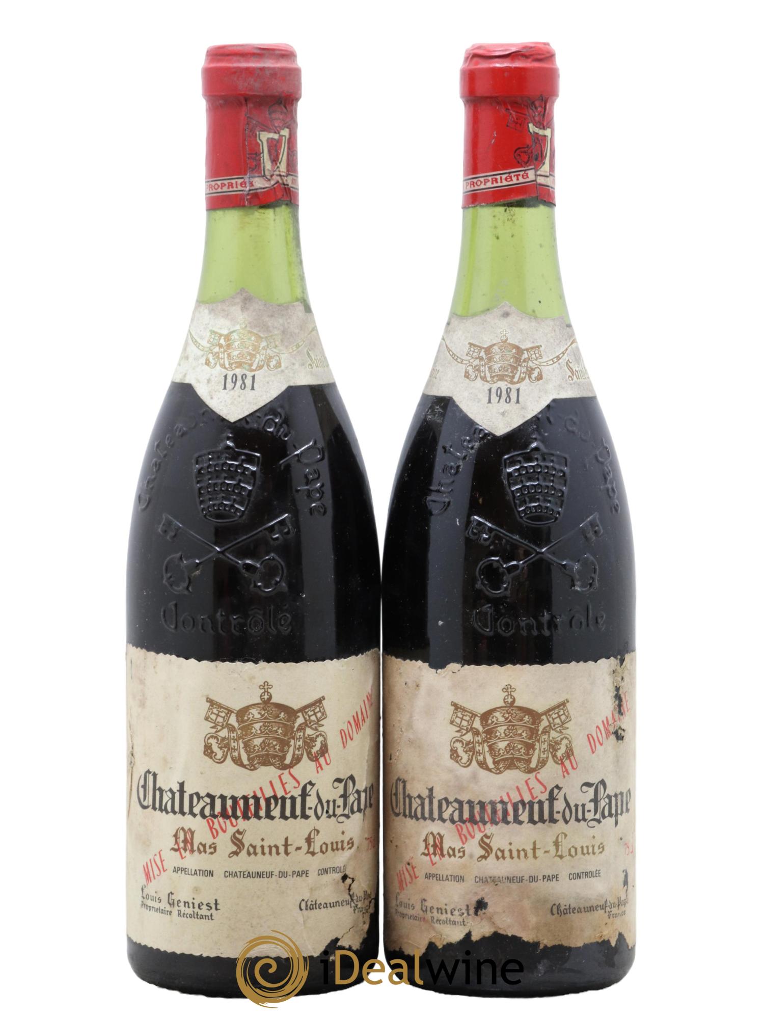Châteauneuf-du-Pape Tradition Mas Saint-Louis 1981 - Lot de 2 bouteilles - 0