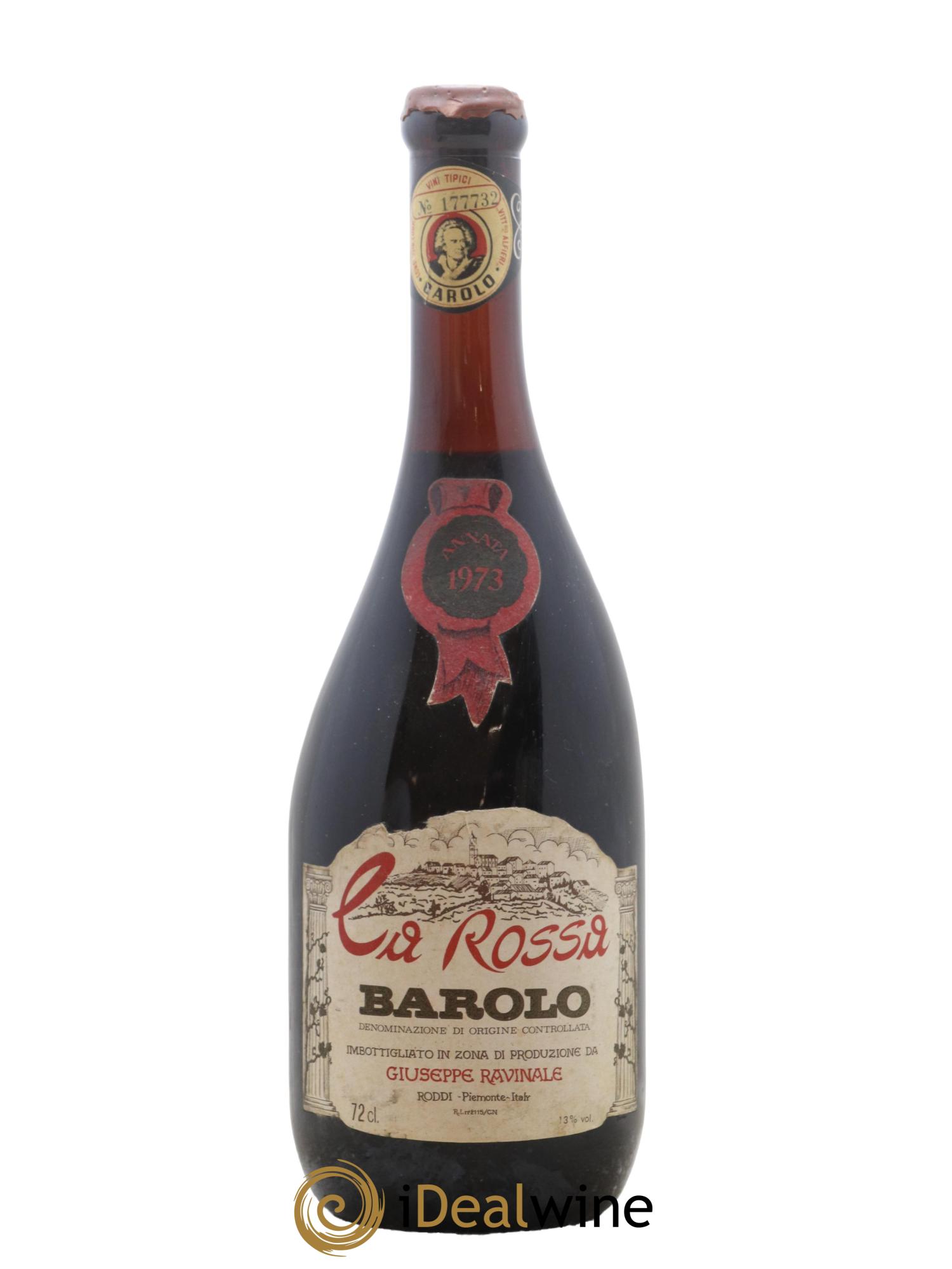 Barolo Ravinale Ca Rossa 1973 - Lotto di 1 bottiglia - 0