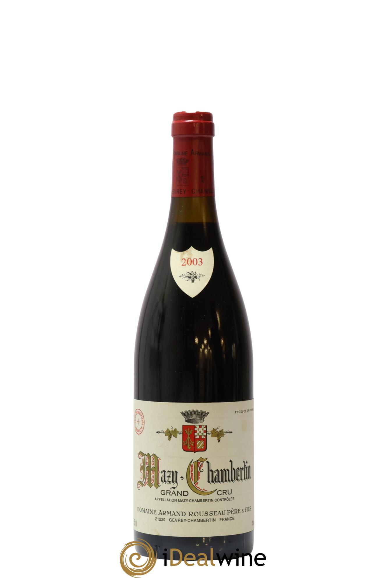 Mazis-Chambertin Grand Cru Armand Rousseau (Domaine) 2003 - Lot de 1 bouteille - 0