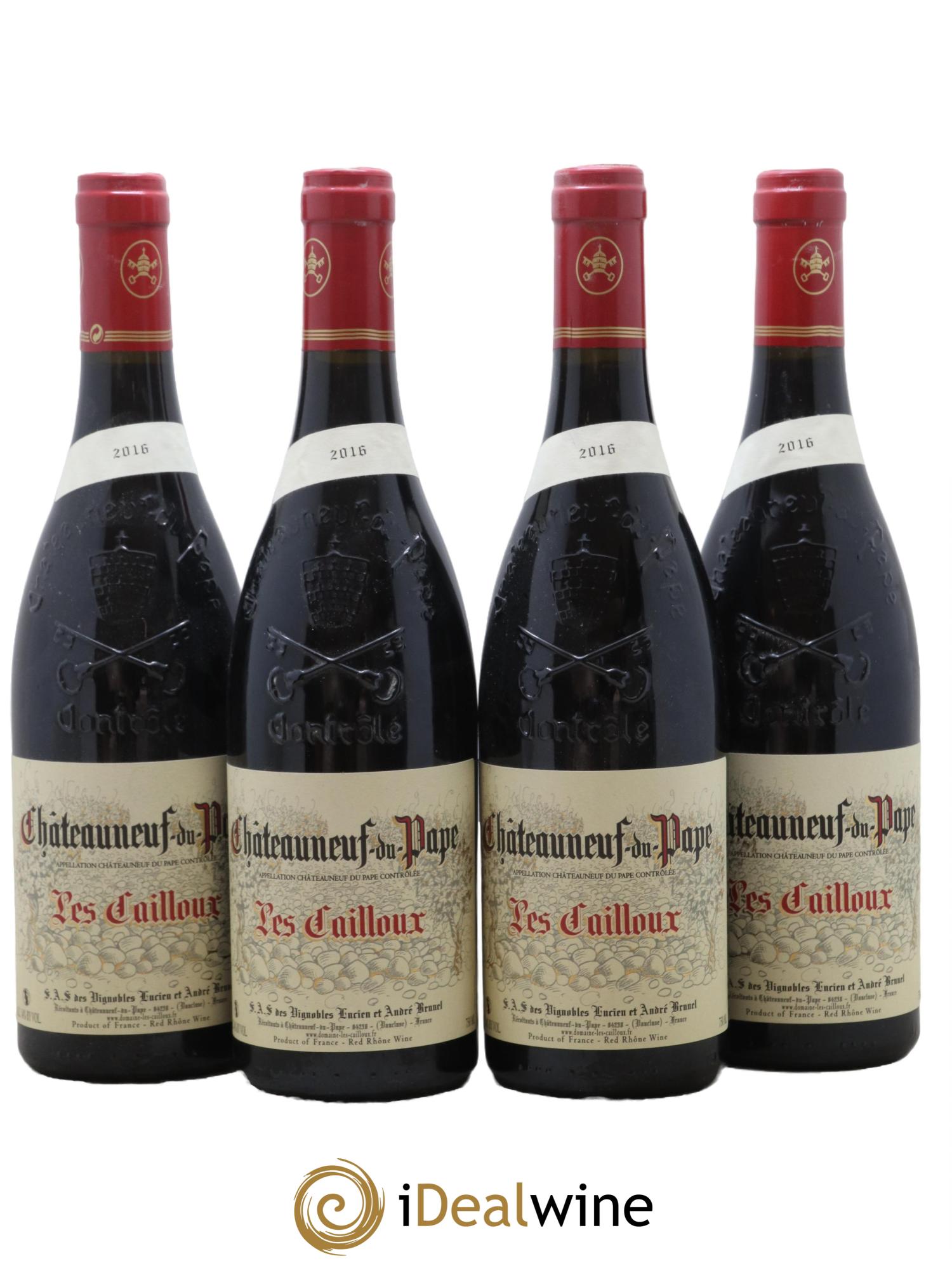 Châteauneuf-du-Pape Les Cailloux André Brunel 2016 - Lot de 4 bouteilles - 0