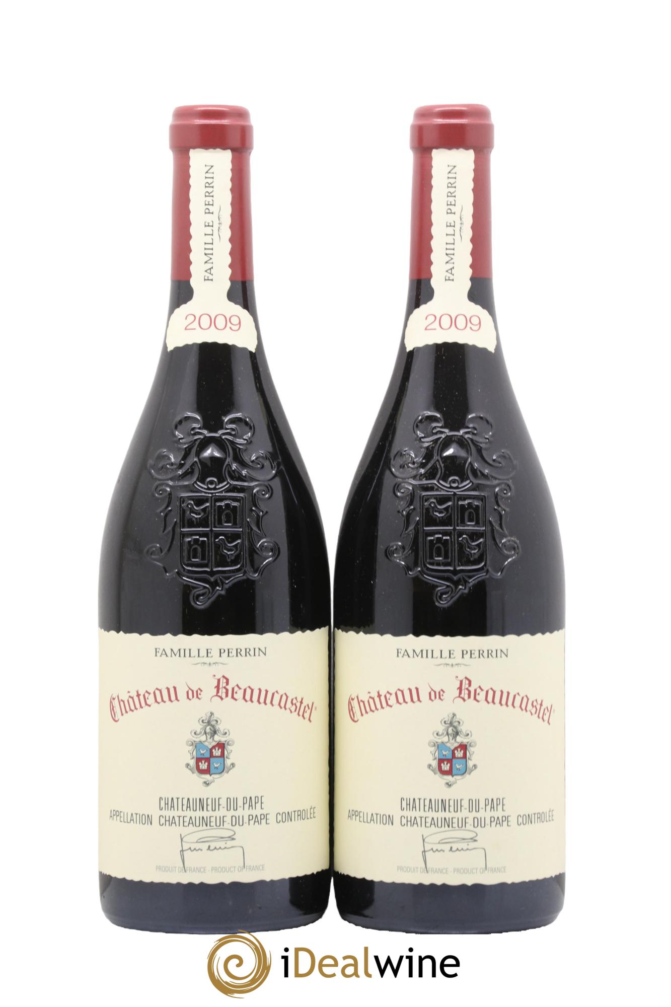 Châteauneuf-du-Pape Château de Beaucastel Famille Perrin 2009 - Lot of 2 bottles - 0