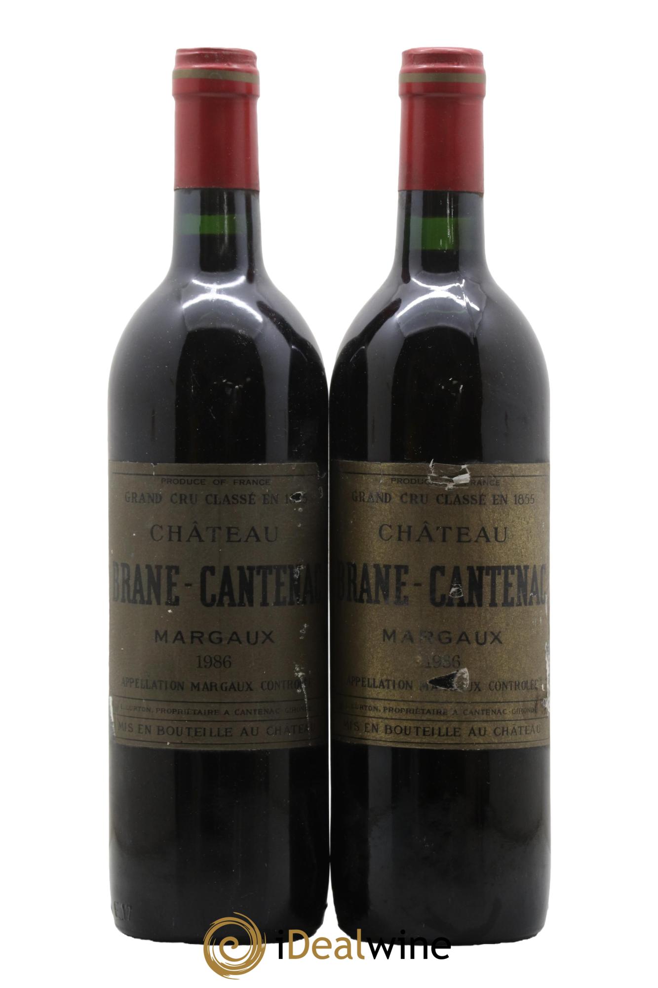 Château Brane Cantenac 2ème Grand Cru Classé 1986 - Lot de 2 bouteilles - 0