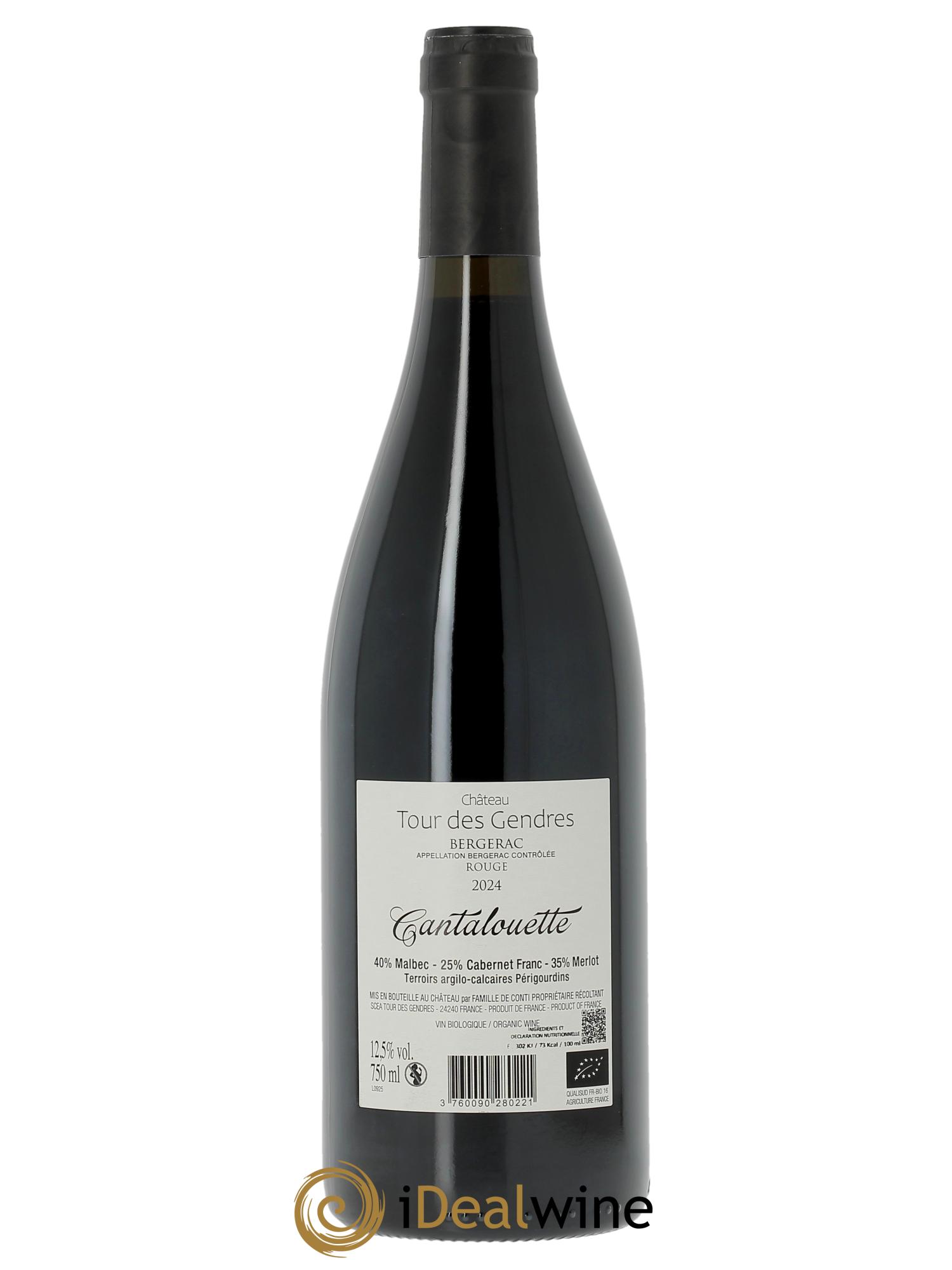 Bergerac Château du Cèdre Cuvée Cantalouette Pascal et Jean-Marc Verhaeghe 2024 - Lot of 1 bottle - 1