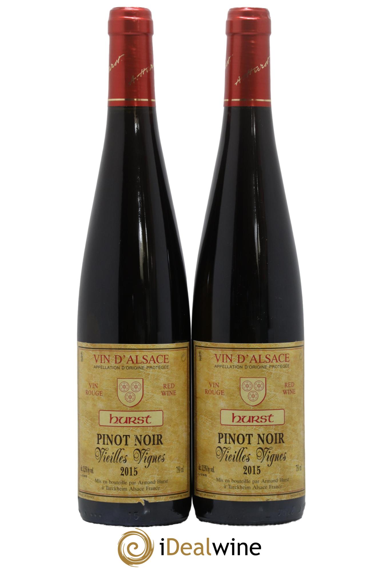 Alsace Pinot Noir Vieilles Vignes Domaine Armand Hurst 2015 - Lot de 2 bouteilles - 0