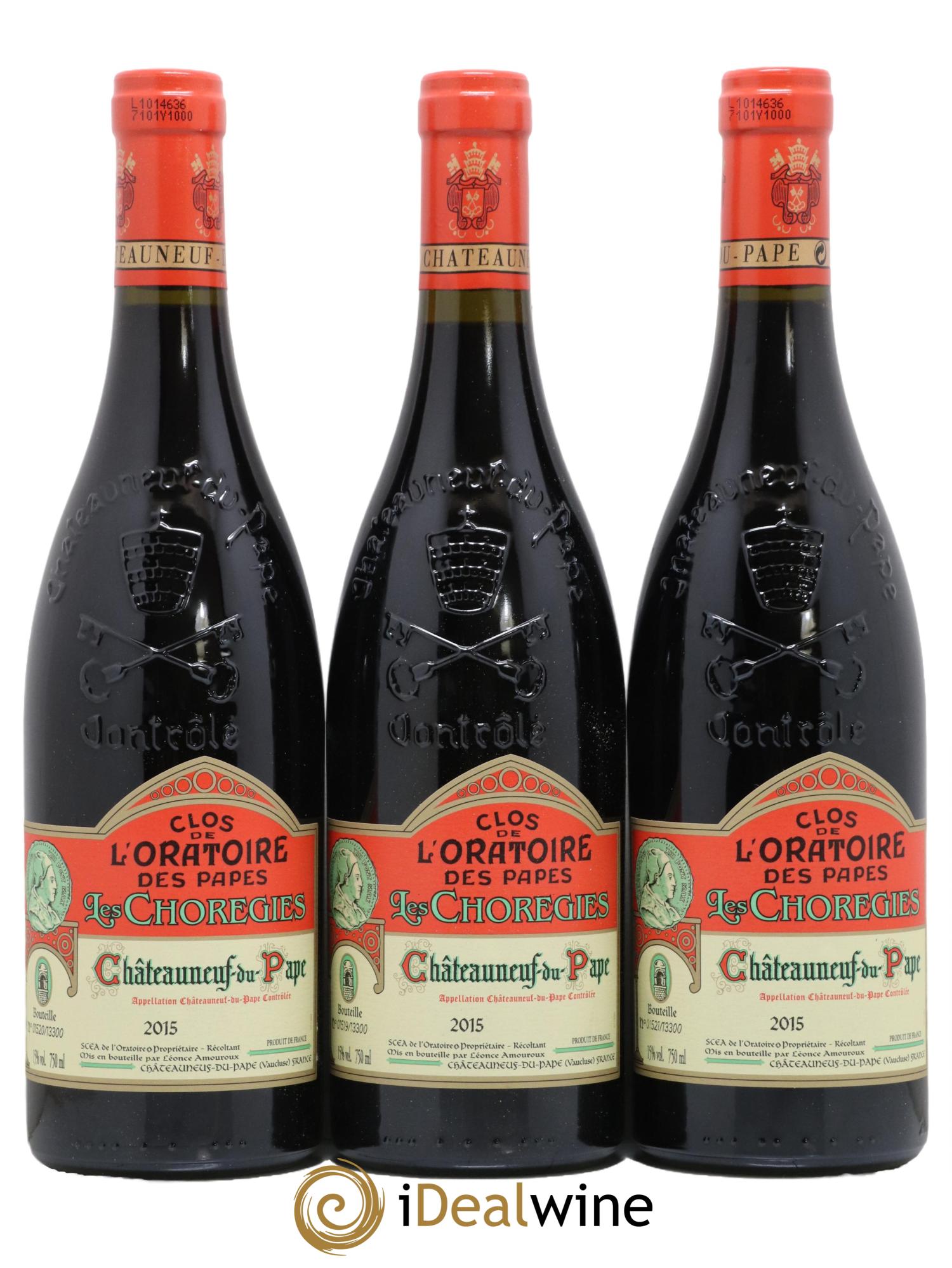 Châteauneuf-du-Pape Les Choregies Clos de l'Oratoire des Papes 2015 - Lot de 6 bouteilles - 1
