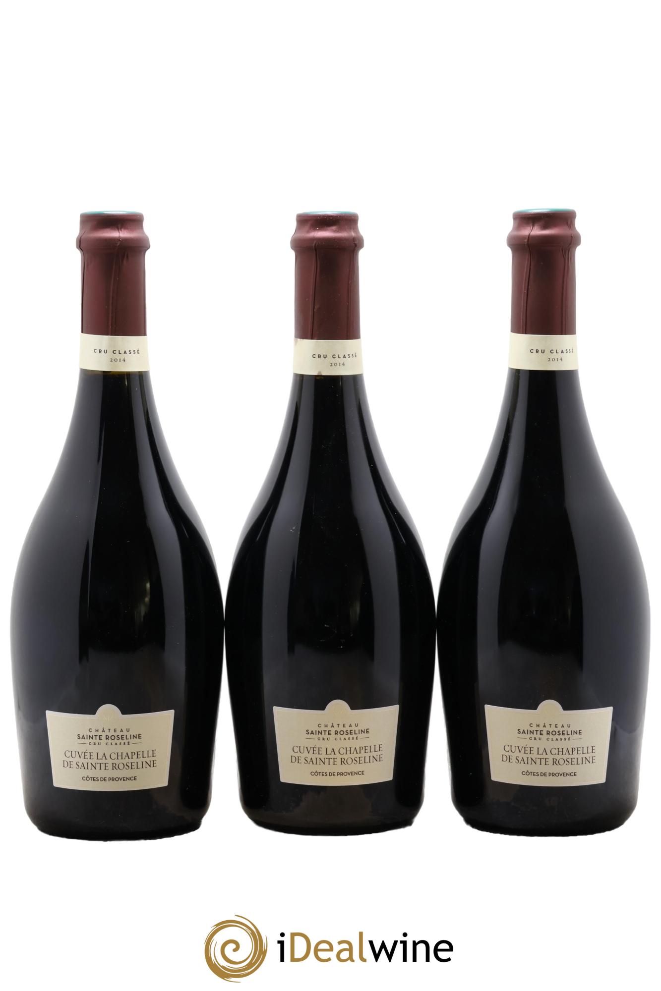 Côtes de Provence Château Sainte-Roseline La Chapelle 2014 - Lot de 3 bouteilles - 0