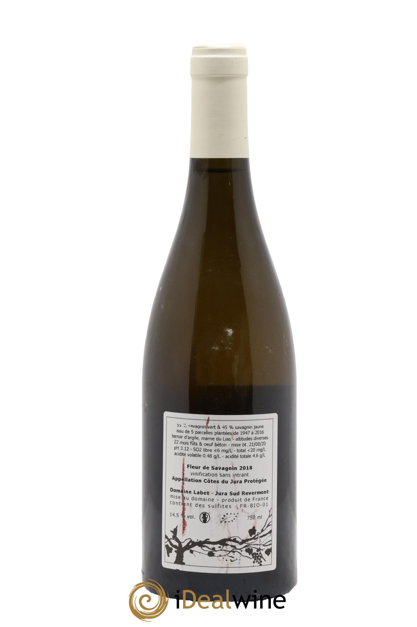 Côtes du Jura Fleur de Savagnin Romain - Julien - Charline Labet 2018 - Lot de 1 bouteille - 1