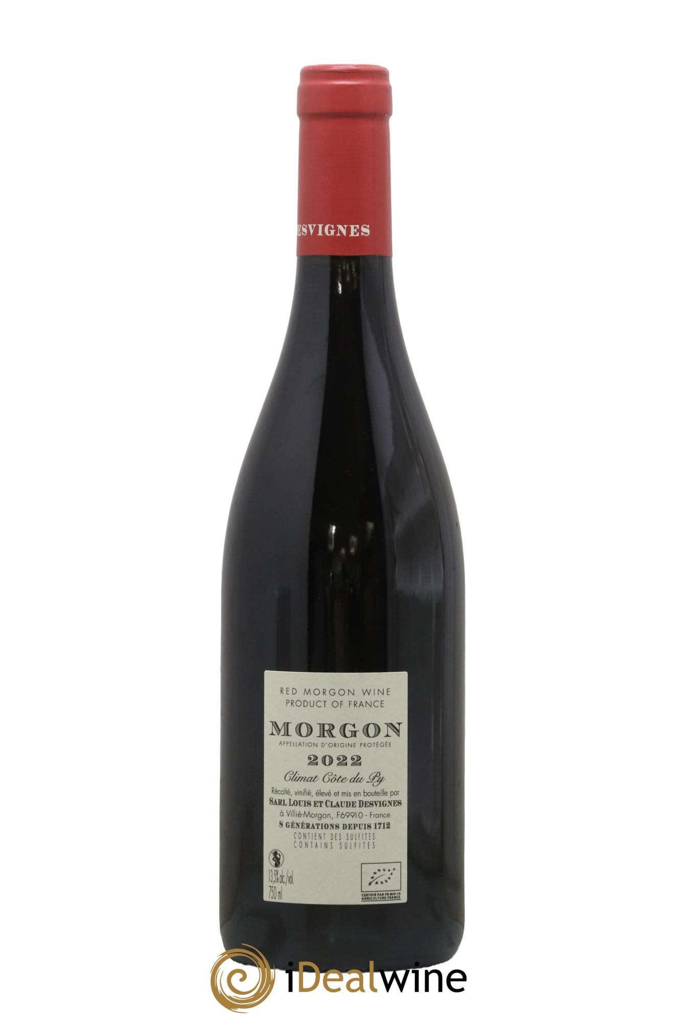 Morgon Côte de Py Javernières Louis-Claude Desvignes 2022 - Lot of 1 bottle - 1