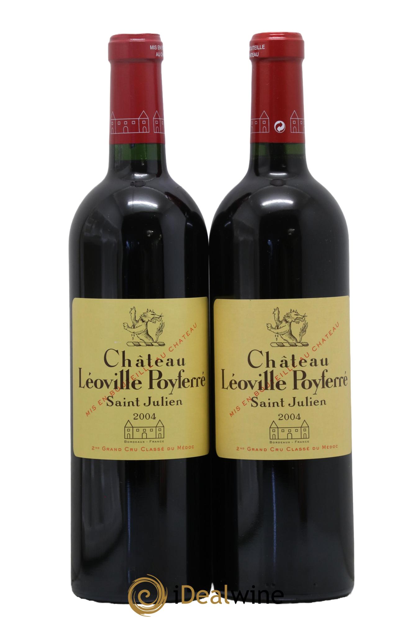 Château Léoville Poyferré 2ème Grand Cru Classé 2004 - Lot de 2 bouteilles - 0