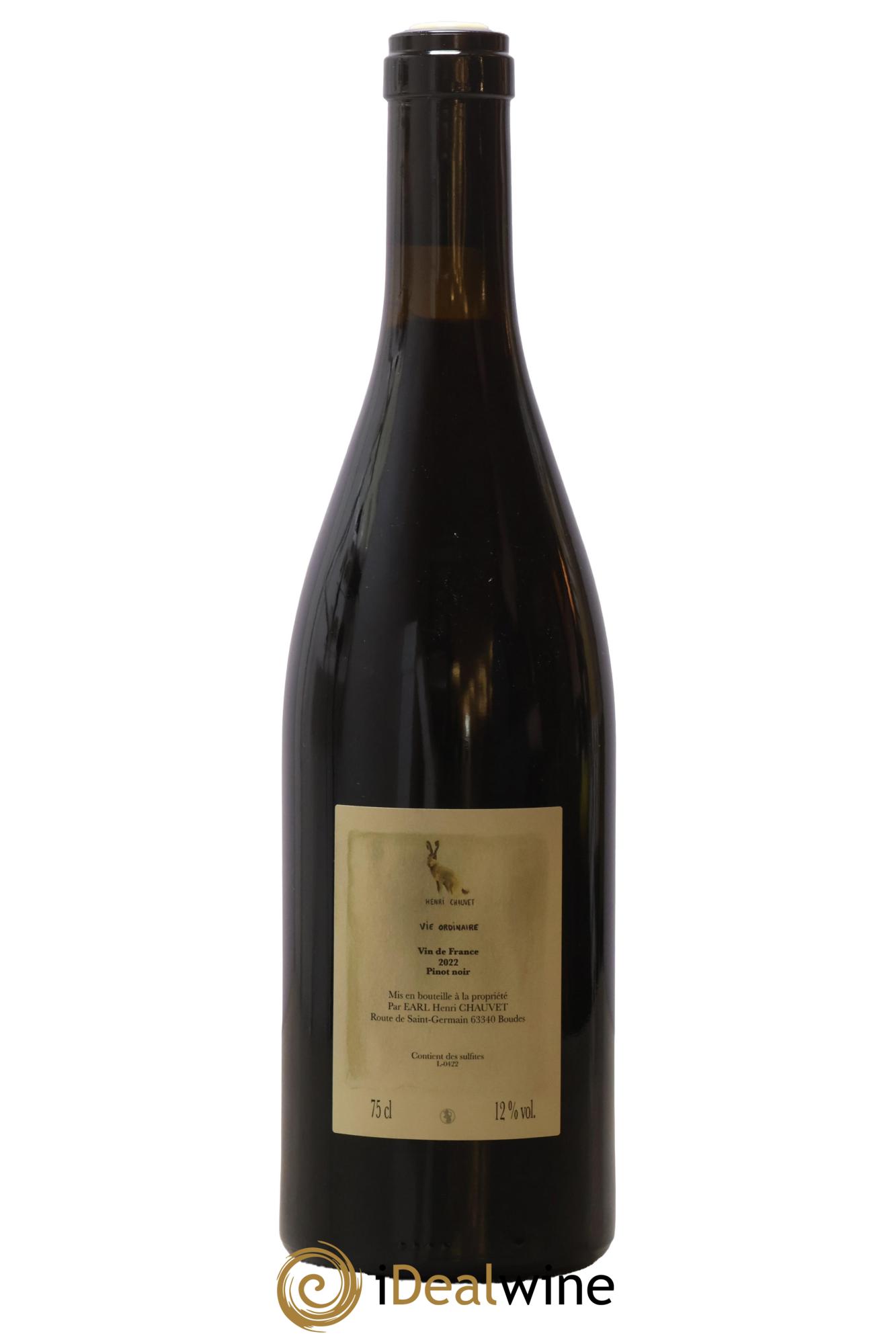 Vin de France Vie ordinaire Henri Chauvet  2022 - Posten von 1 Flasche - 1