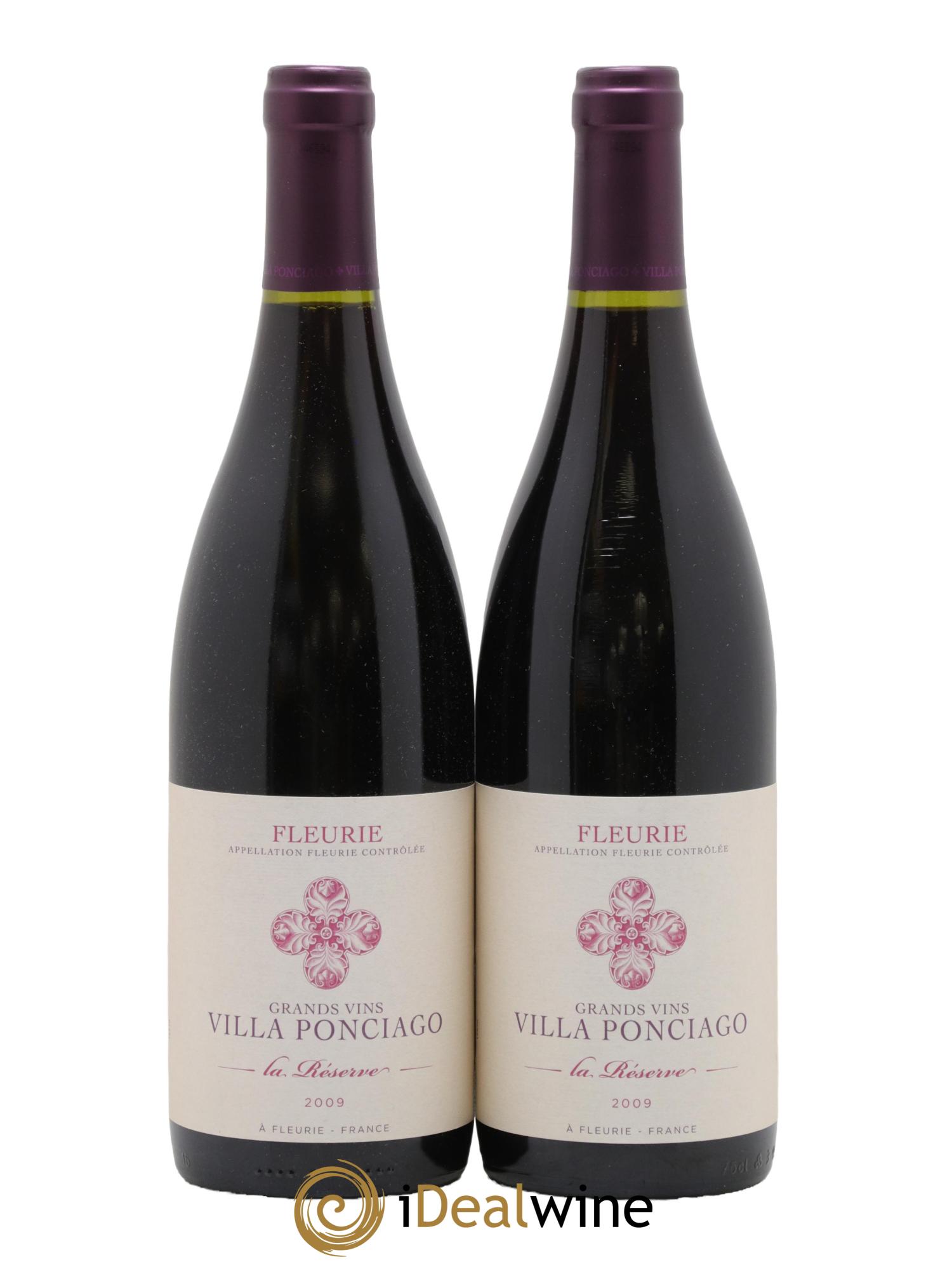 Fleurie Cuvée La Réserve Villa Ponciago 2009 - Lot de 2 bouteilles - 0