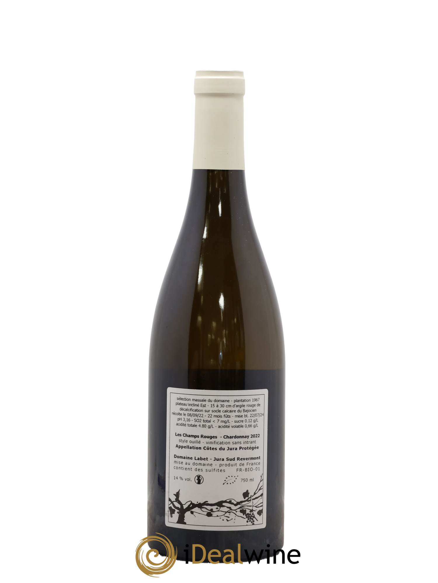 Côtes du Jura Chardonnay Les Champs Rouges Romain - Julien - Charline Labet 2022 - Posten von 1 Flasche - 1