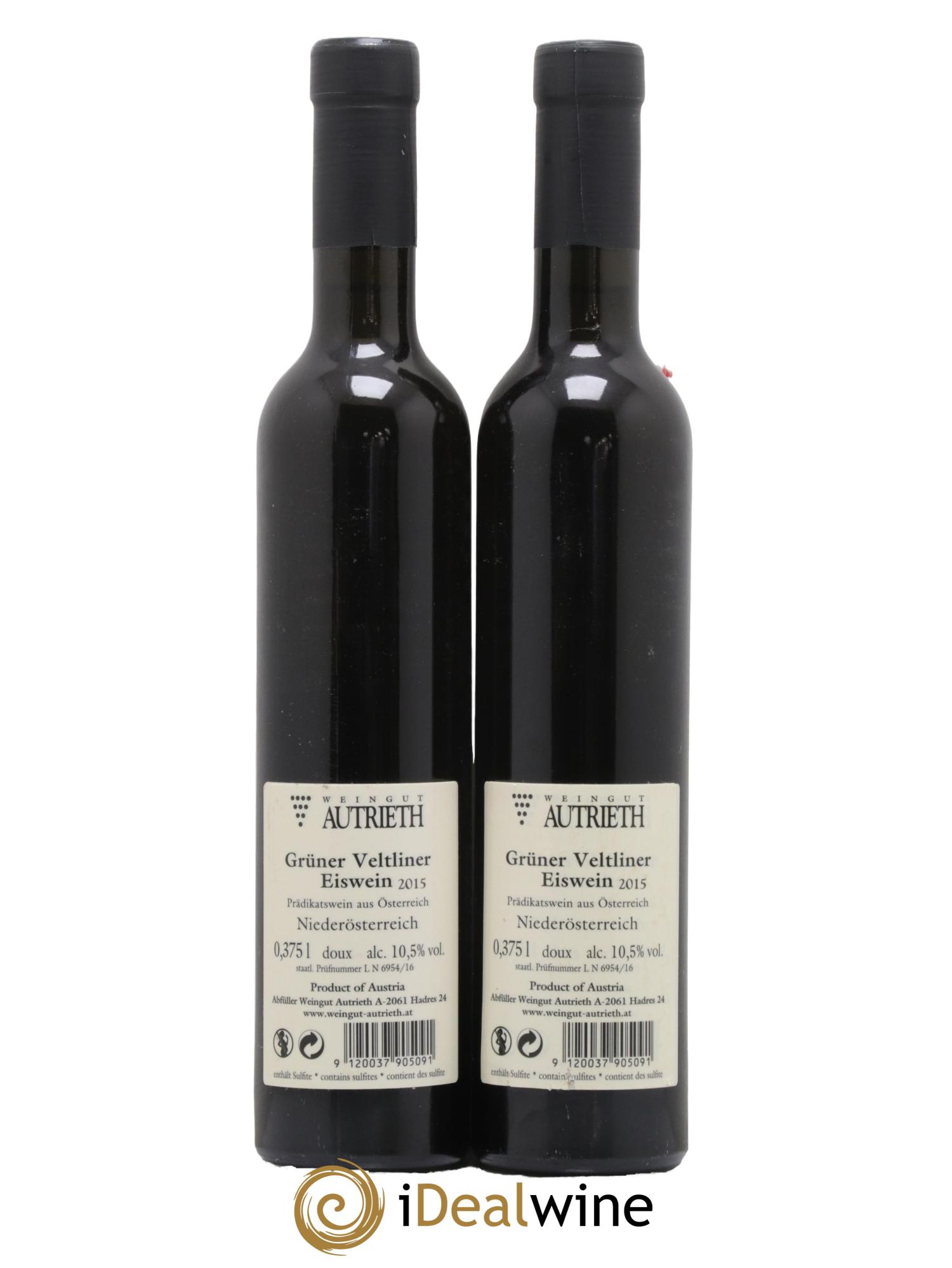 Autriche Eiswein Weingut Autrieth 2015 - Posten von 2 Demi-Flaschen - 1