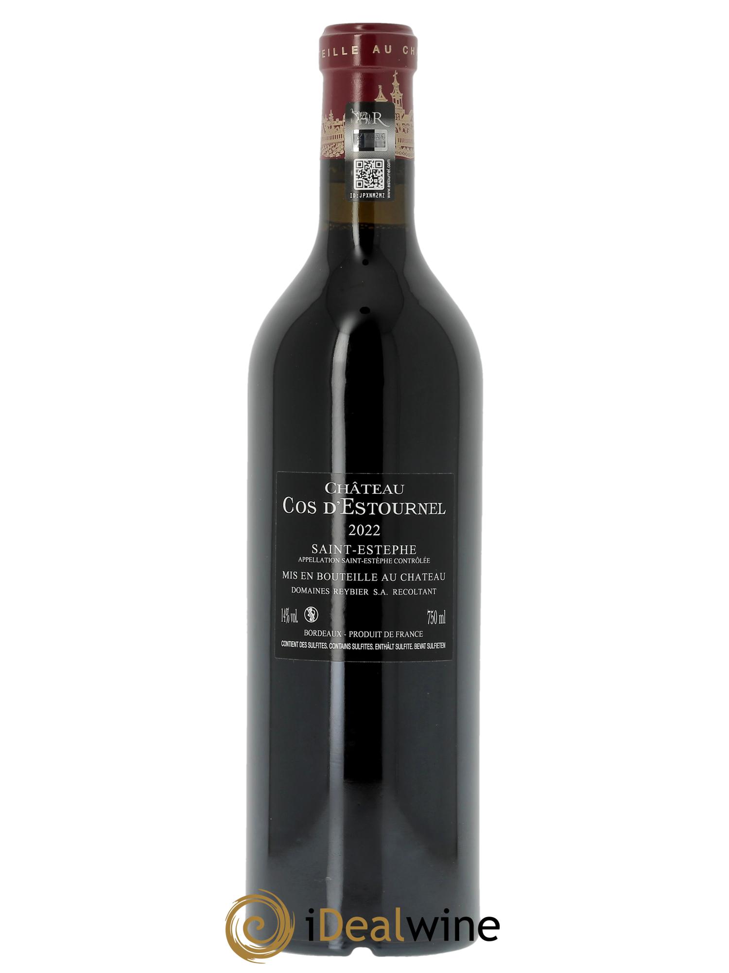 Cos d'Estournel 2ème Grand Cru Classé (CBO à partir de 3 bts) 2022 - Lot de 1 bouteille - 1