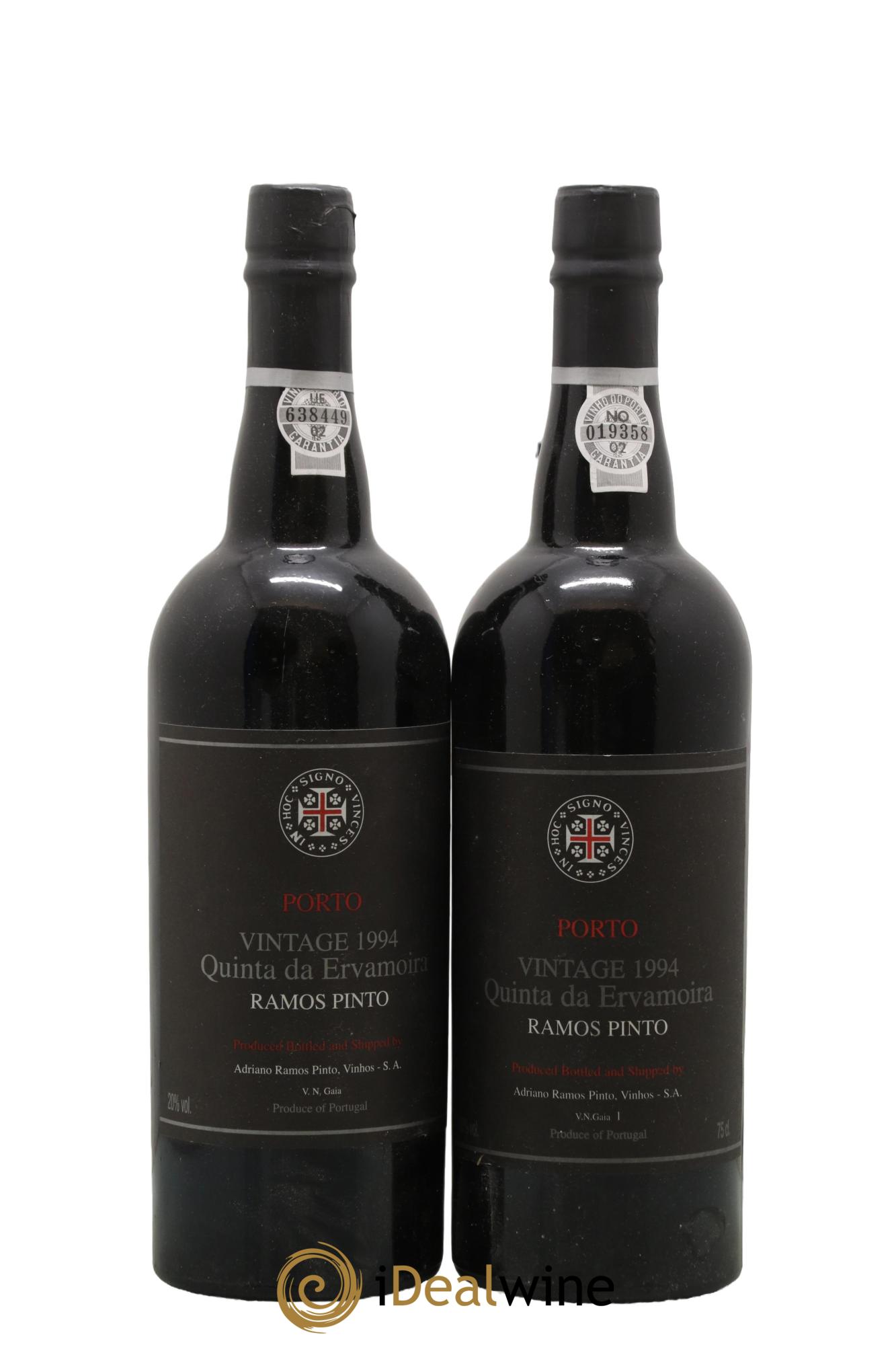 Porto Quinta da Ervamoira Vintage Ramos Pinto 1994 - Lot de 2 bouteilles - 0