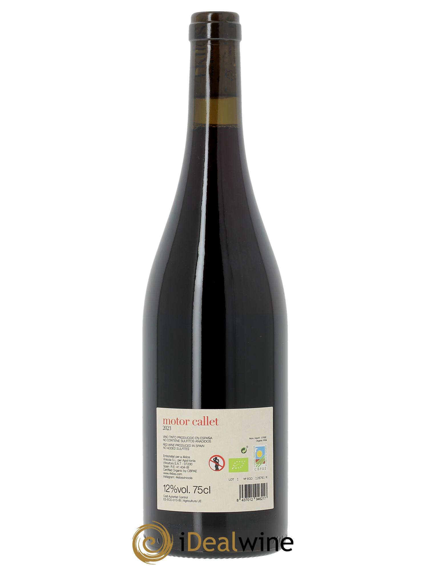 Vino de la Tierra de Mallorca Motor Callet 4 Kilos Vinícola  2023 - Lot de 1 bouteille - 1