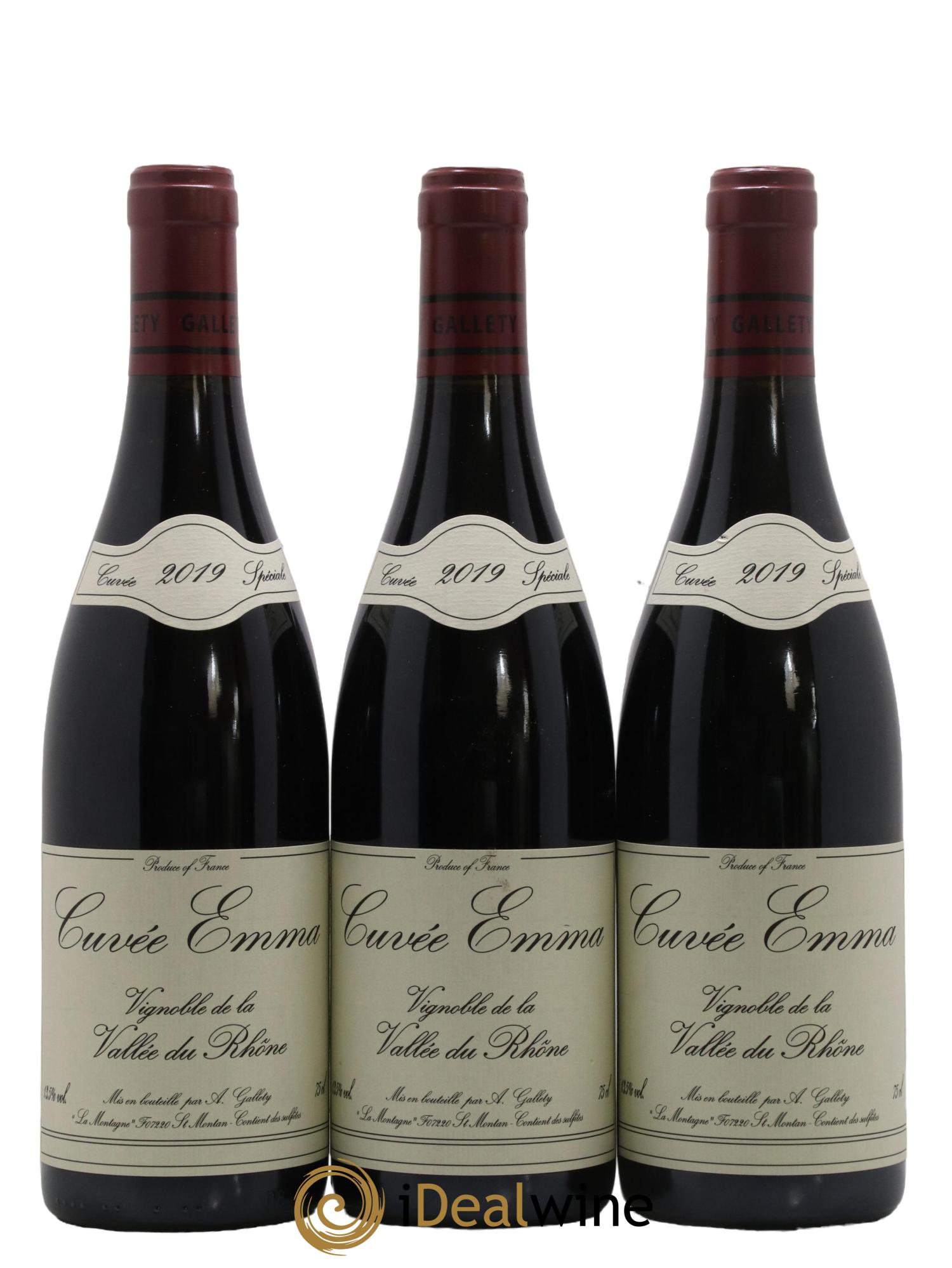 Côtes du Vivarais Cuvée Emma Gallety (Domaine) 2019 - Lot de 3 bouteilles - 0