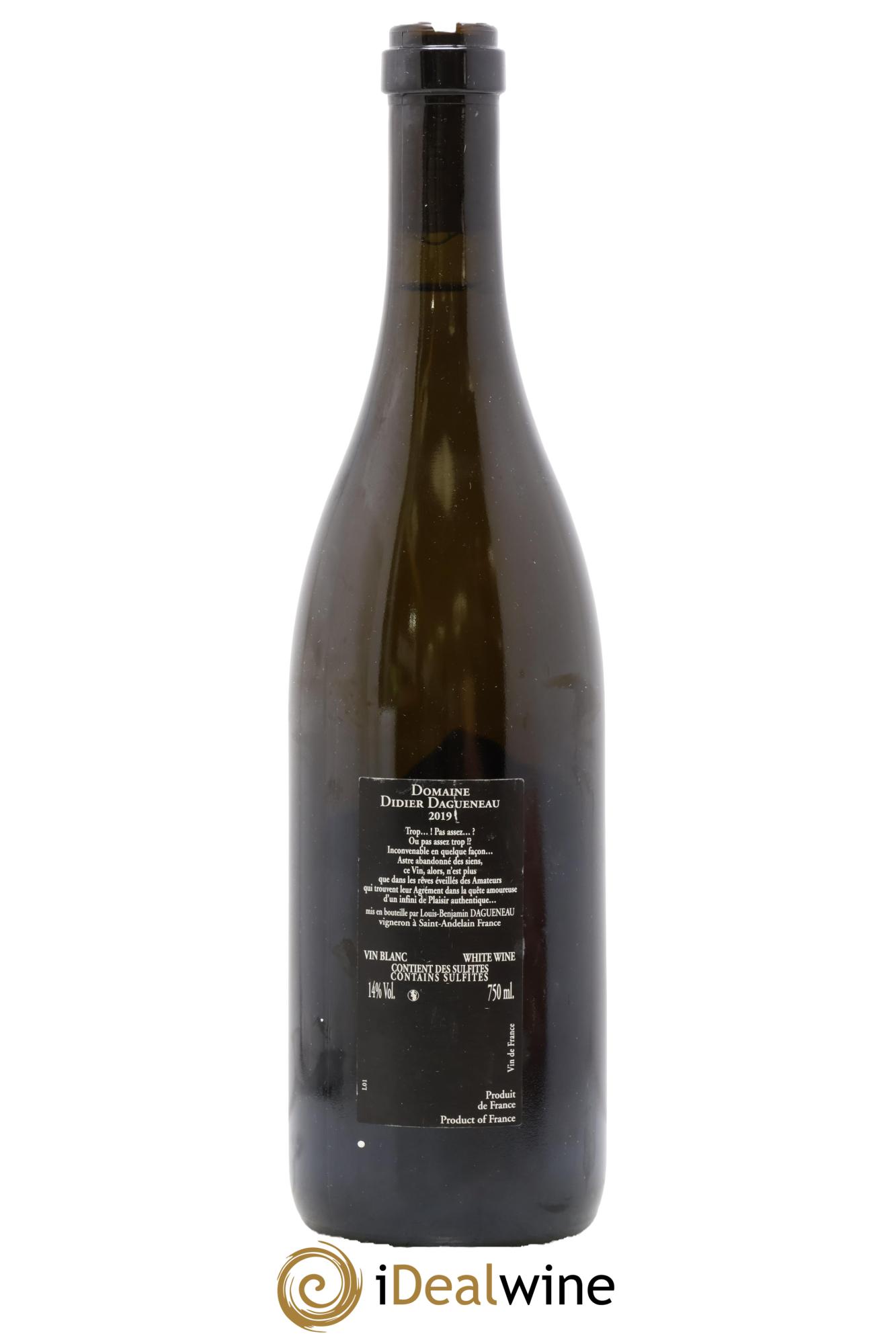 Vin de France (anciennement Pouilly-Fumé) Silex Dagueneau (Domaine Didier - Louis-Benjamin) 2019 - Lot of 1 bottle - 1