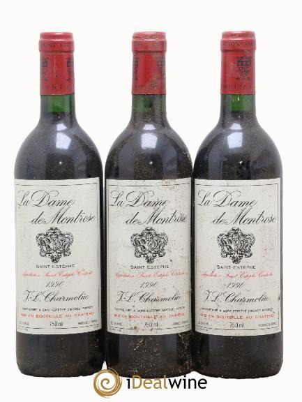 La Dame de Montrose Second Vin 1990 - Posten von 3 Flaschen - 0