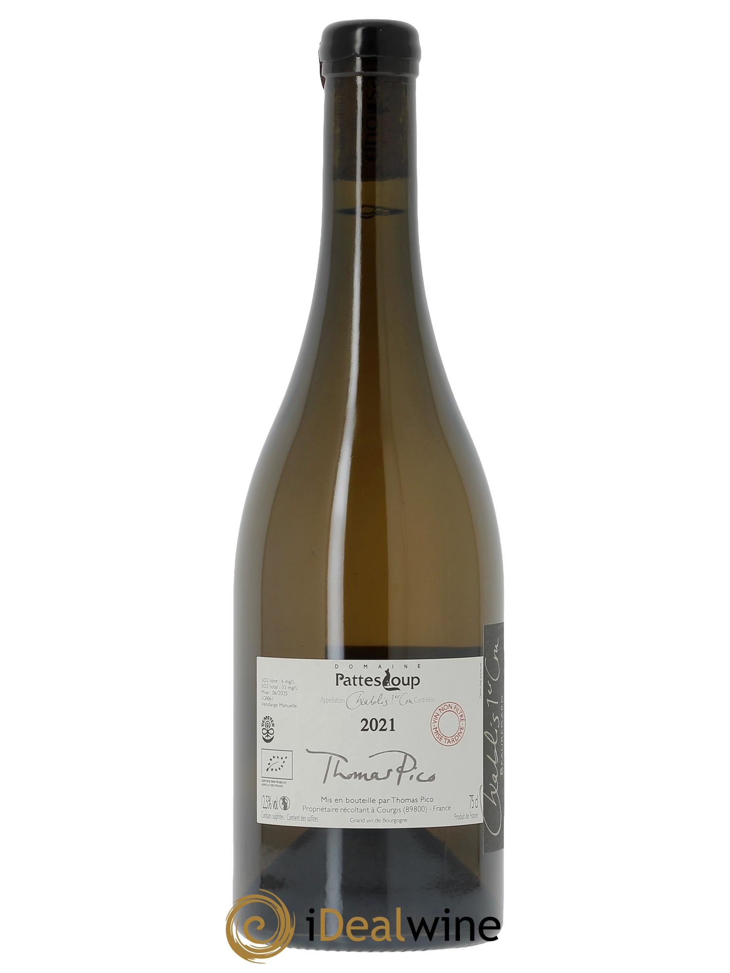 Chablis 1er Cru Beauregard Pattes Loup (Domaine) 2021 - Lot de 1 bouteille - 1