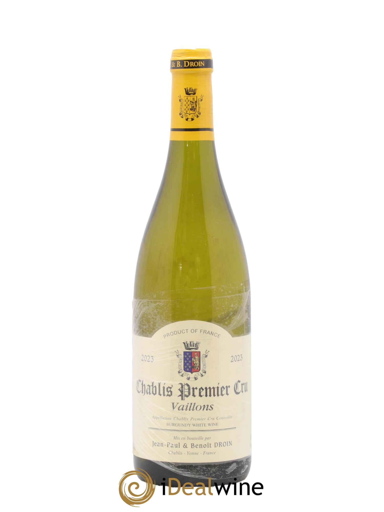 Chablis 1er Cru Vaillons Jean-Paul & Benoît Droin (Domaine) 2023 - Lot de 1 bouteille - 0