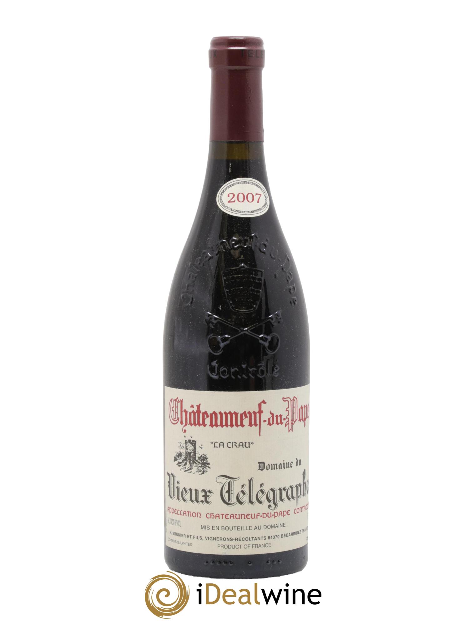 Châteauneuf-du-Pape Vieux Télégraphe (Domaine du) Vignobles Brunier 2007 - Lot de 1 bouteille - 0