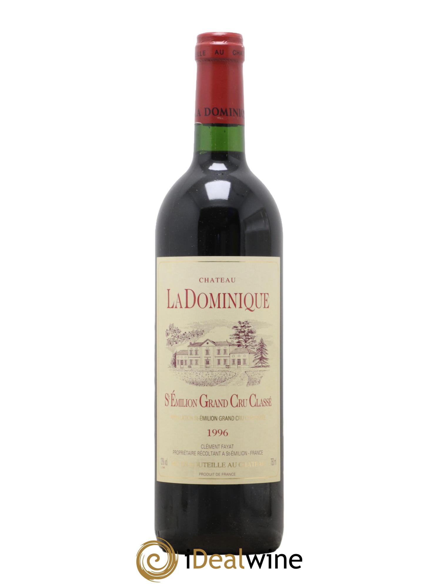 Château la Dominique Grand Cru Classé 1996 - Lot de 1 bouteille - 0
