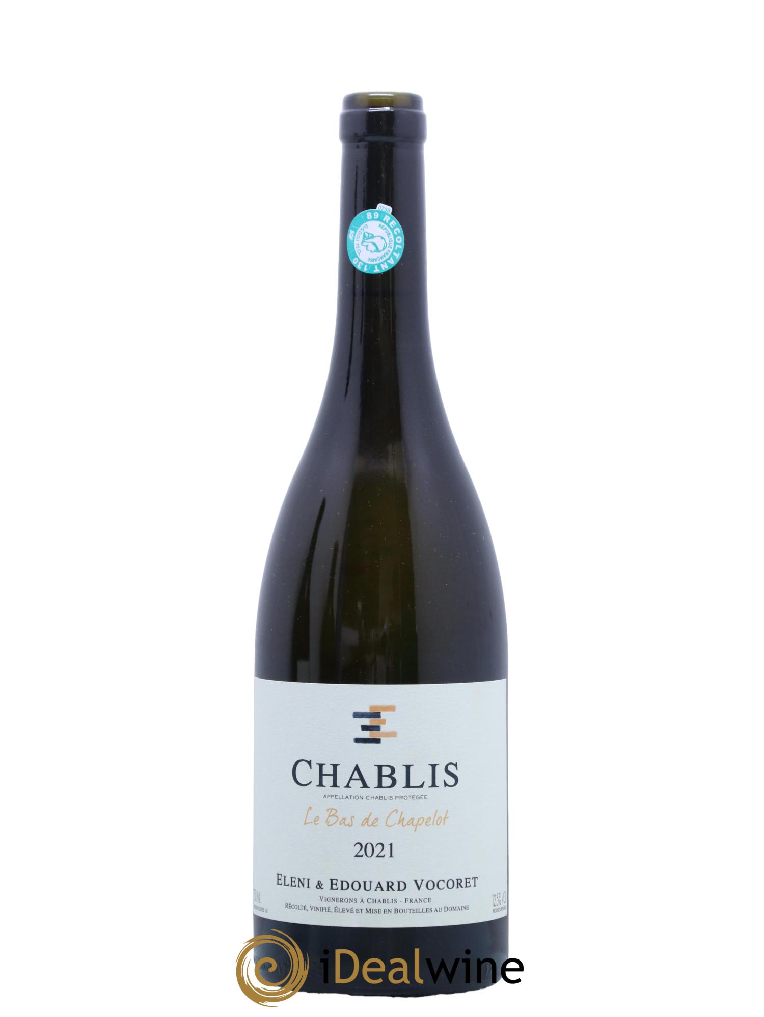 Chablis Le Bas Chapelot Eleni et Edouard Vocoret 2021 - Lot de 1 bouteille - 0