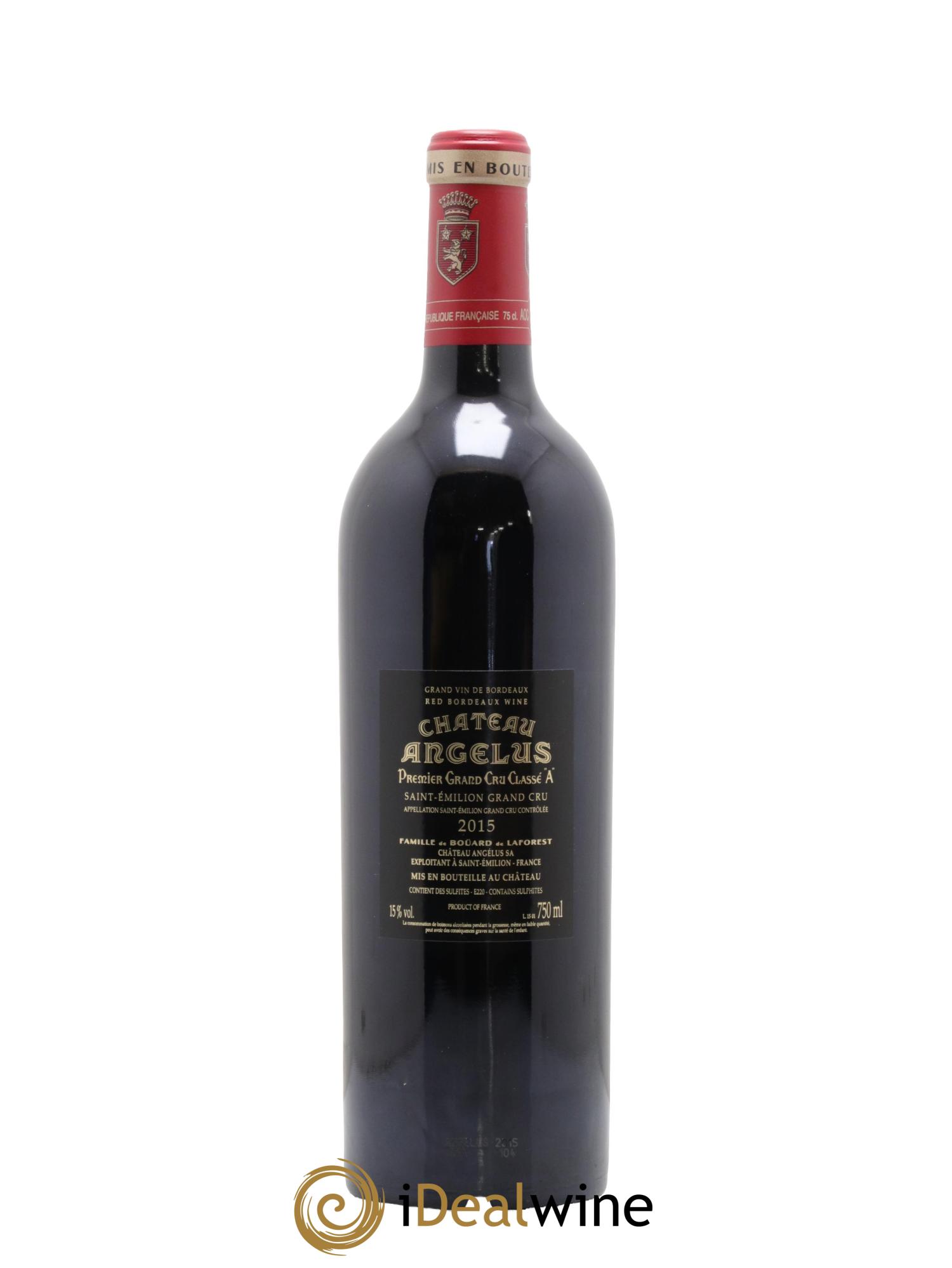 Château Angélus 1er Grand Cru Classé A 2015 - Lot de 1 bouteille - 1