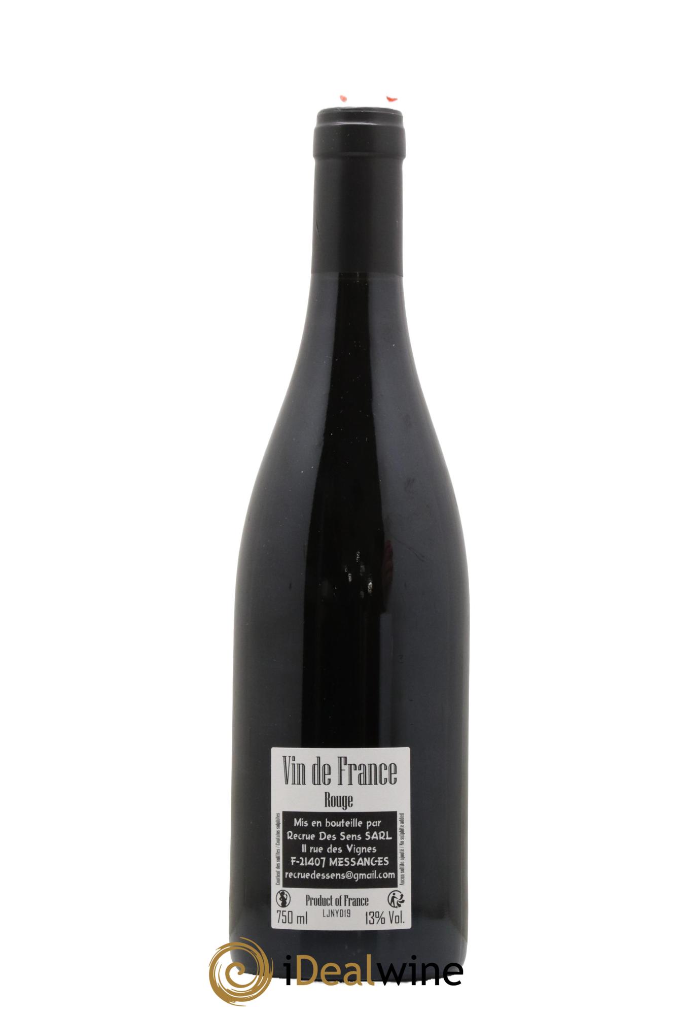 Vin de France Jeannot Yann Durieux - Recrue des Sens 2019 - Lot de 1 bouteille - 1