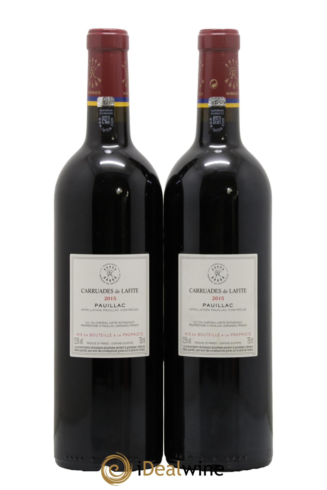 Carruades de Lafite Rothschild Second Vin  2015 - Lotto di 2 bottiglie - 1