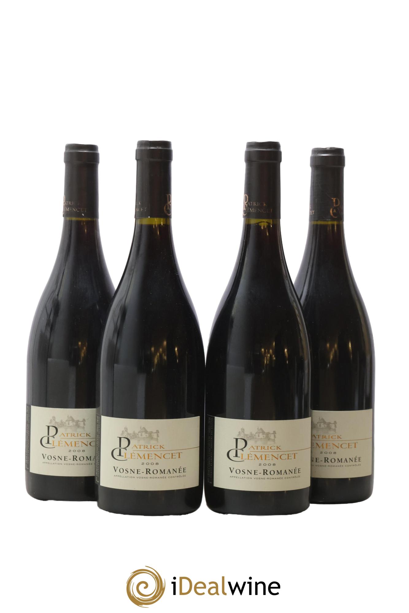 Vosne-Romanée Patrick Clémencet 2008 - Lot of 4 bottles - 0