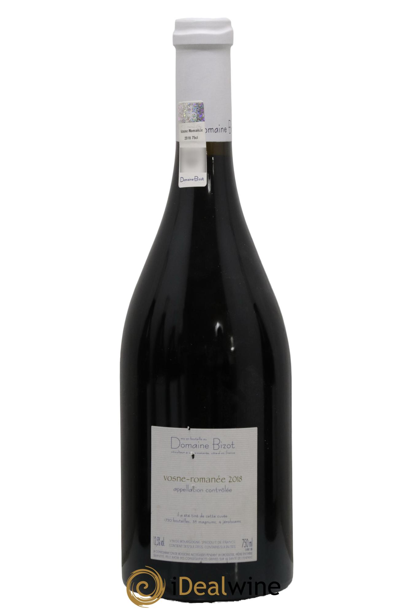 Vosne-Romanée Bizot (Domaine)  2018 - Lot de 1 bouteille - 1