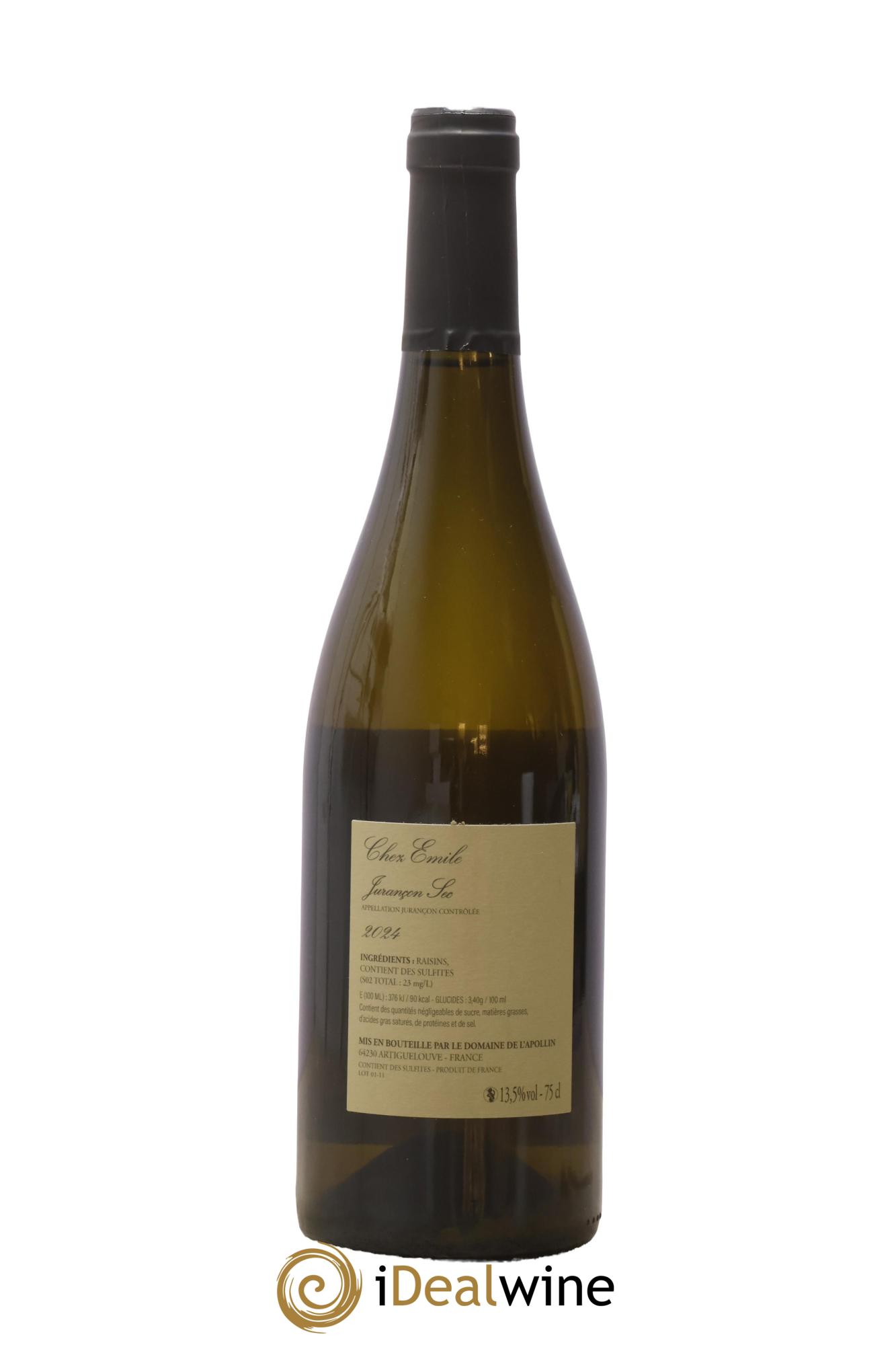 Vin de France Chez Emile Domaine De L'Apollin 2024 - Lot de 1 bouteille - 1