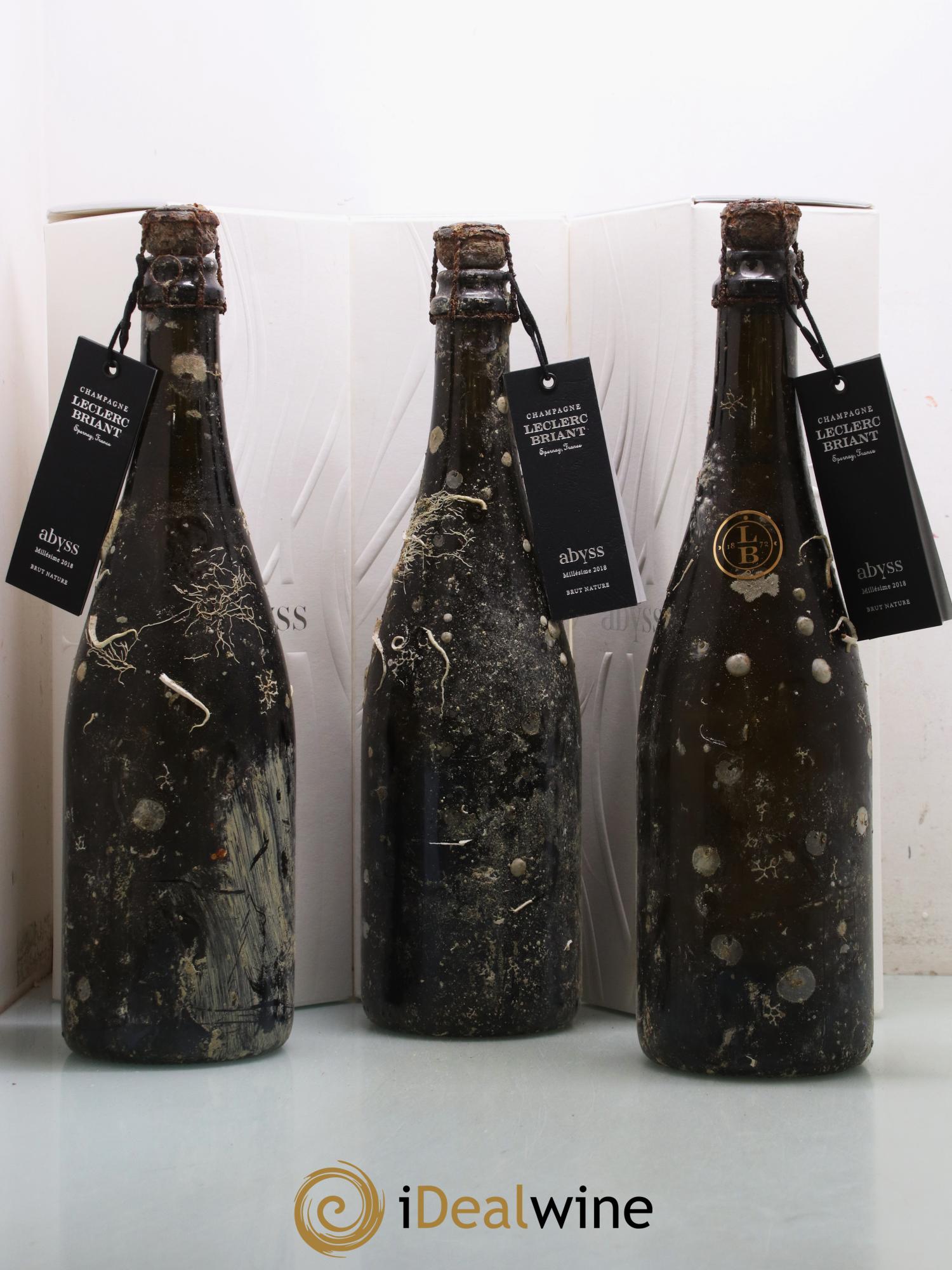 Abyss Brut Zéro Leclerc Briant 2018 - Lot of 3 bottles - 1