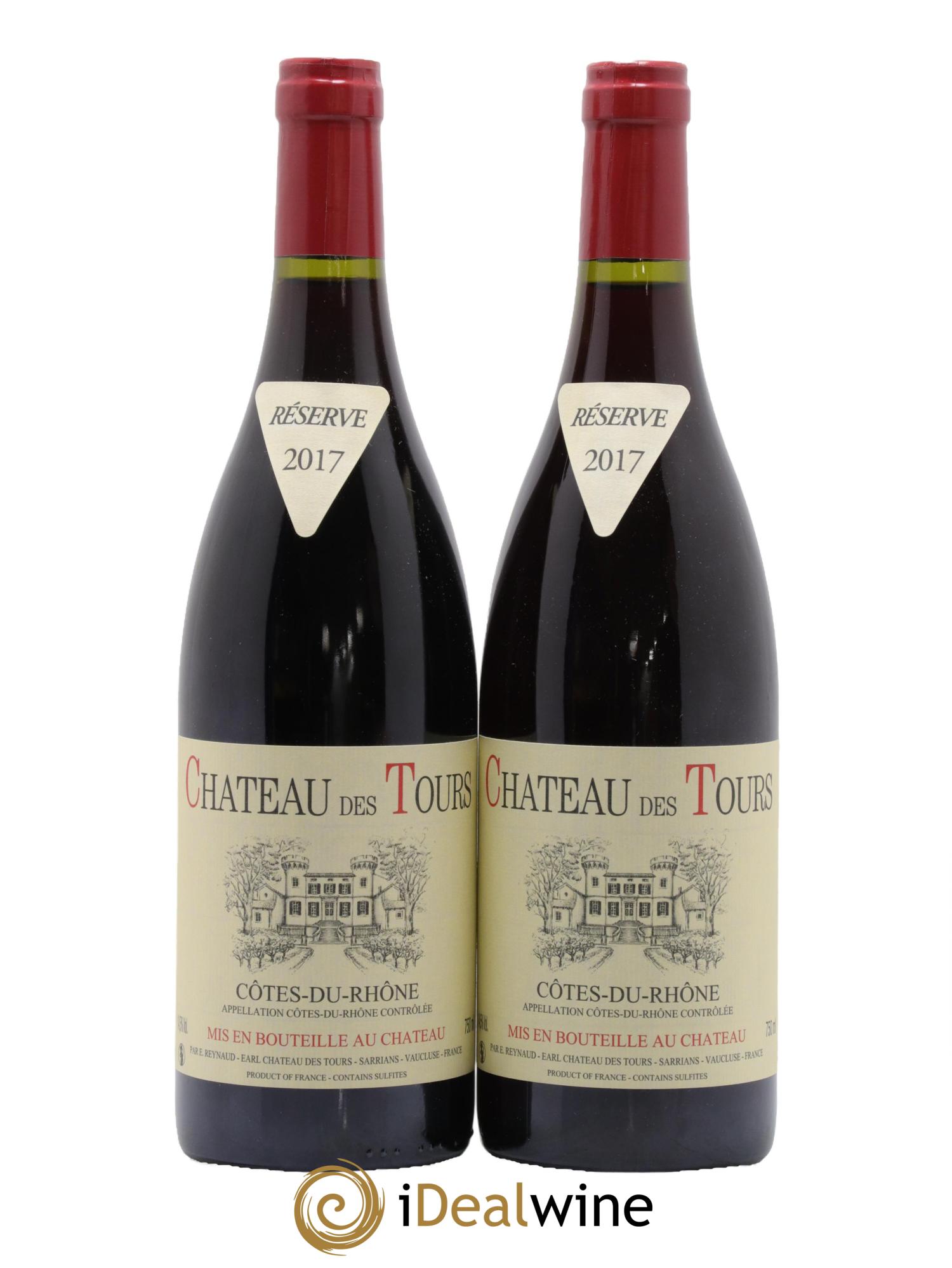 Côtes-du-Rhône Château des Tours Emmanuel Reynaud 2017 - Lot de 2 bouteilles - 0