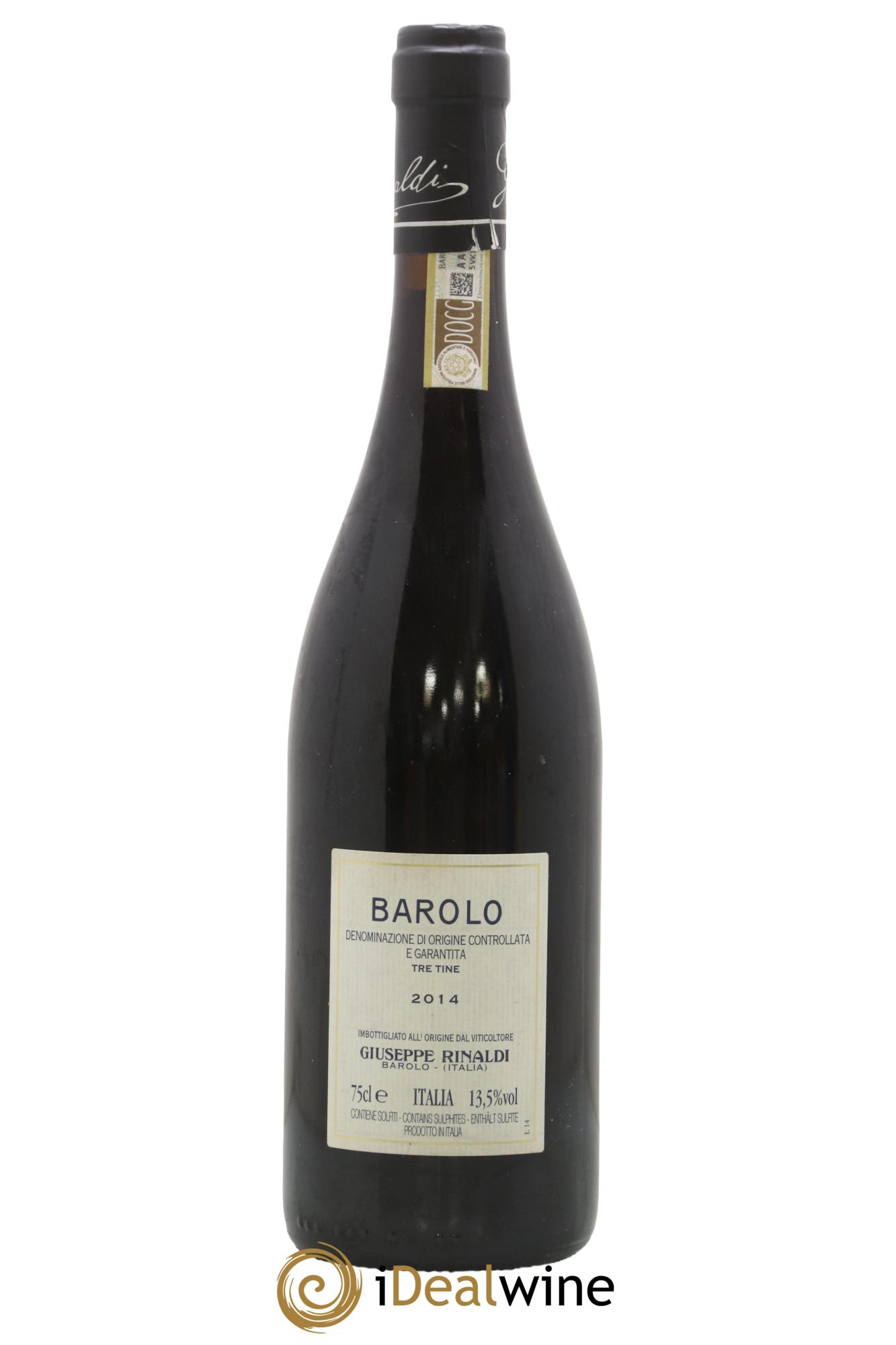 Barolo DOCG Tre Tine Giuseppe Rinaldi 2014 - Posten von 1 Flasche - 1