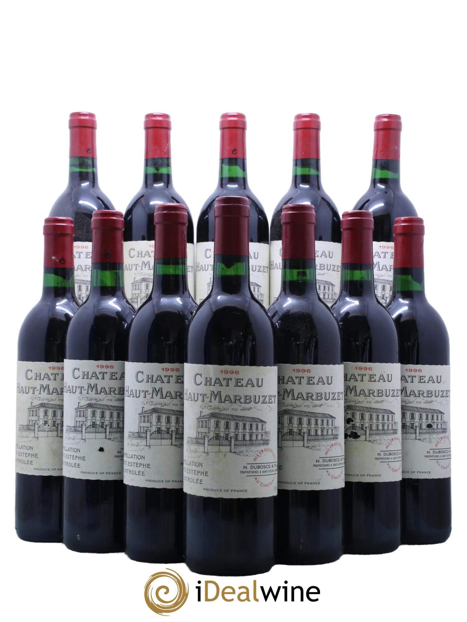 Château Haut Marbuzet 1996 - Lot de 12 bouteilles - 0