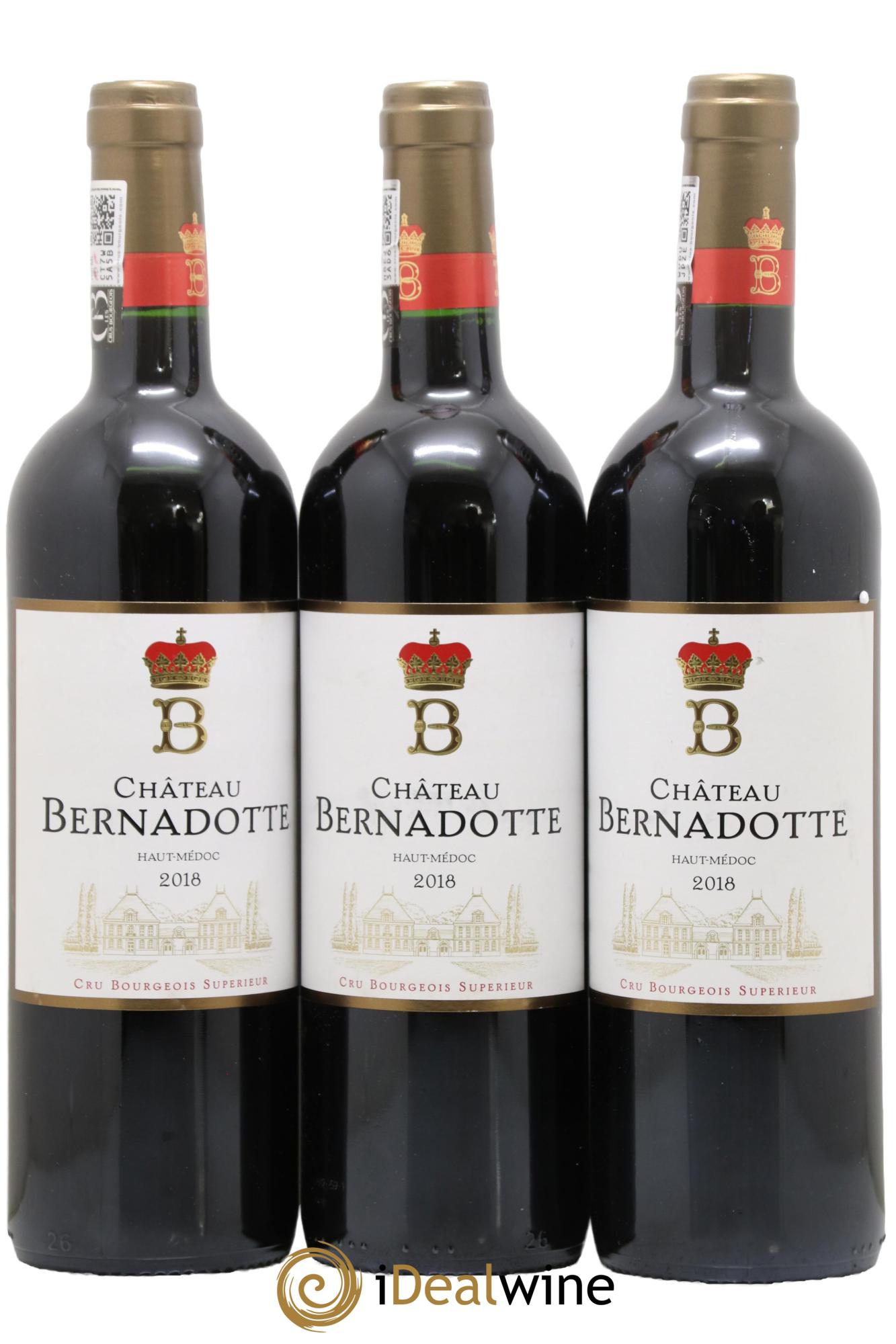Château Bernadotte 2018 - Lot of 3 bottles - 0