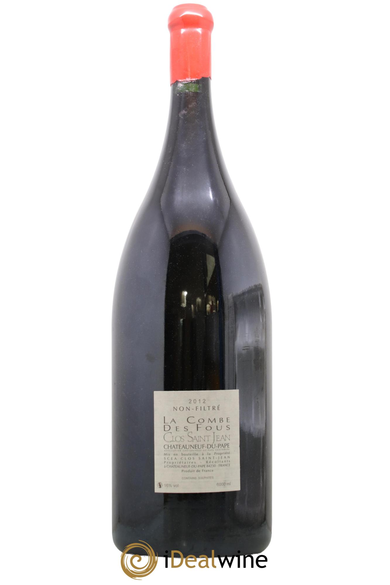 Châteauneuf-du-Pape Clos Saint-Jean La Combe des Fous Pascal et Vincent Maurel 2012 - Lot de 1 impériale - 1
