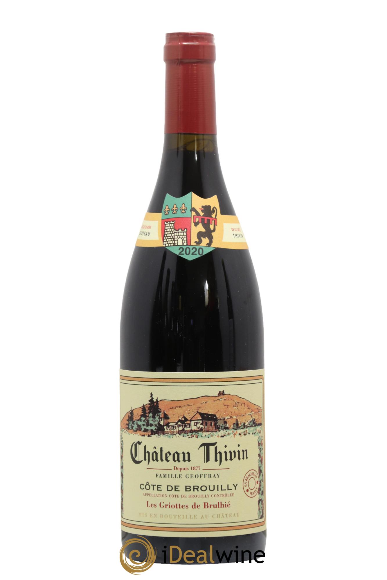 Côte de Brouilly Les Griottes de Brulhié Château Thivin 2020 - Lot de 1 bouteille - 0